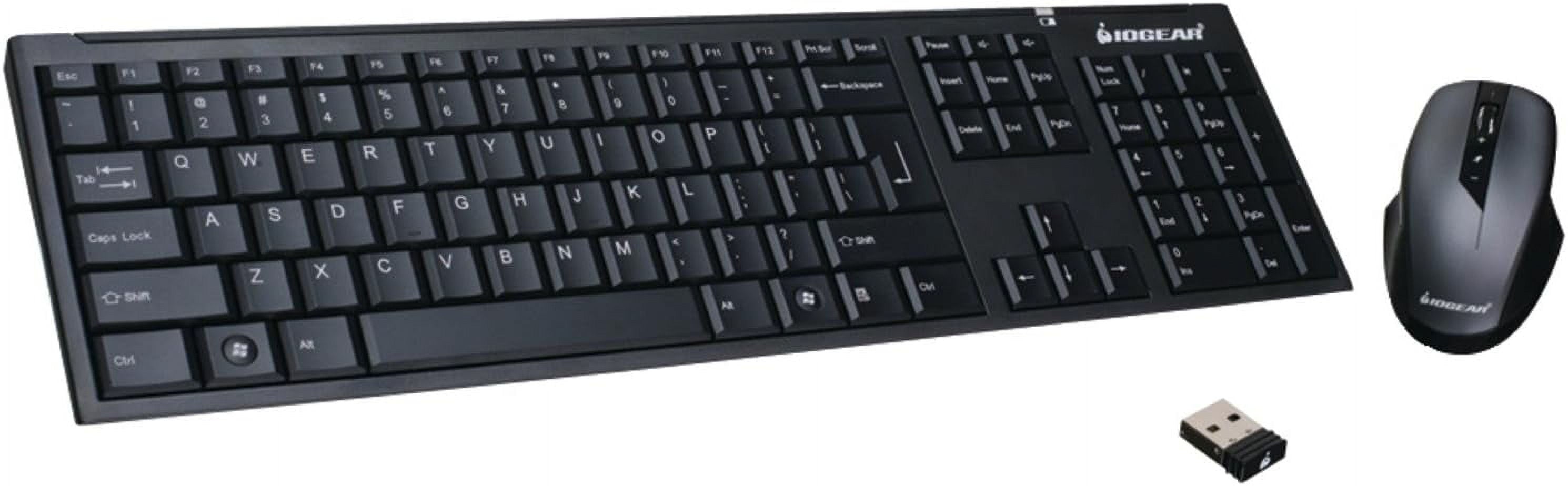 IOGEAR Long Range 2.4 GHz Wireless Keyboard and Mouse Combo, GKM552R