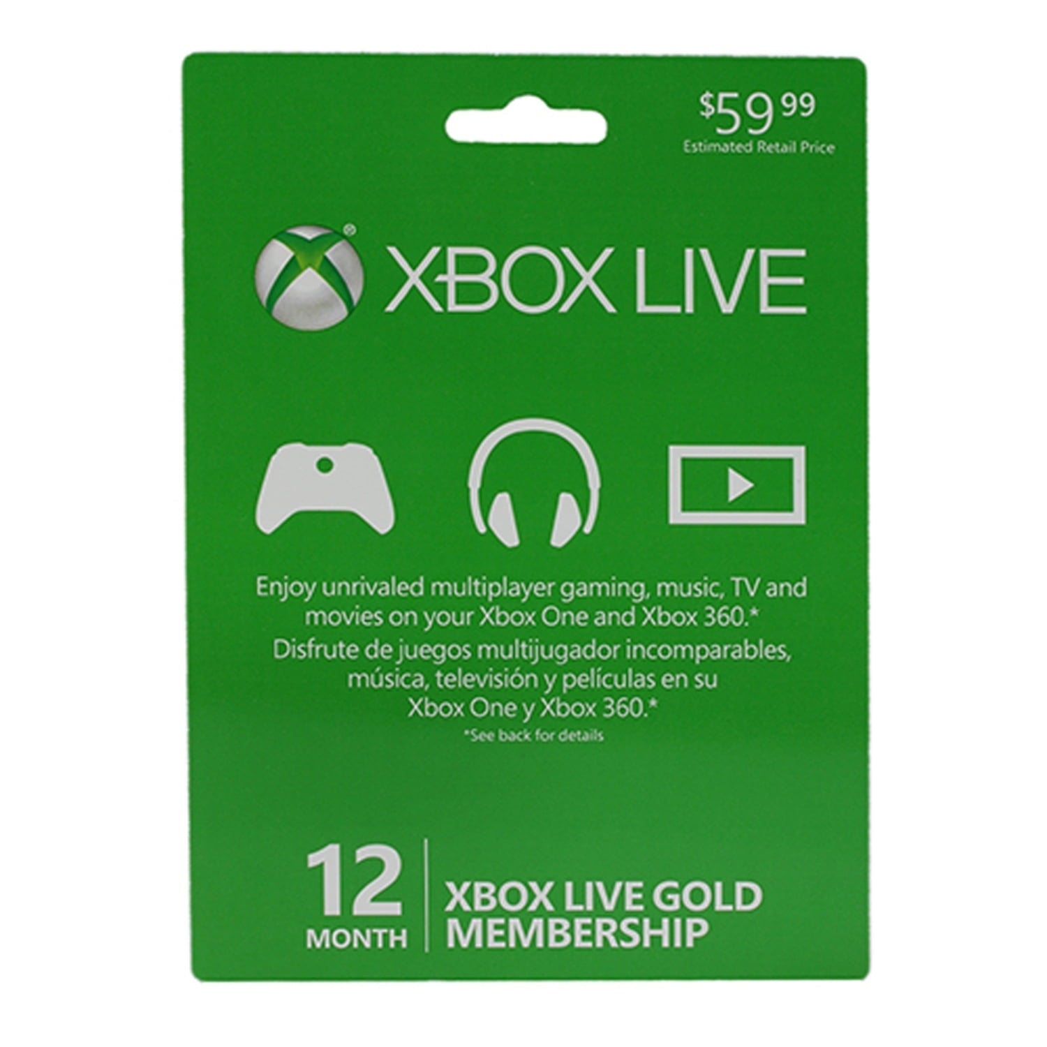 XBOX LIVE 12MO GOLD CARD MIN 50