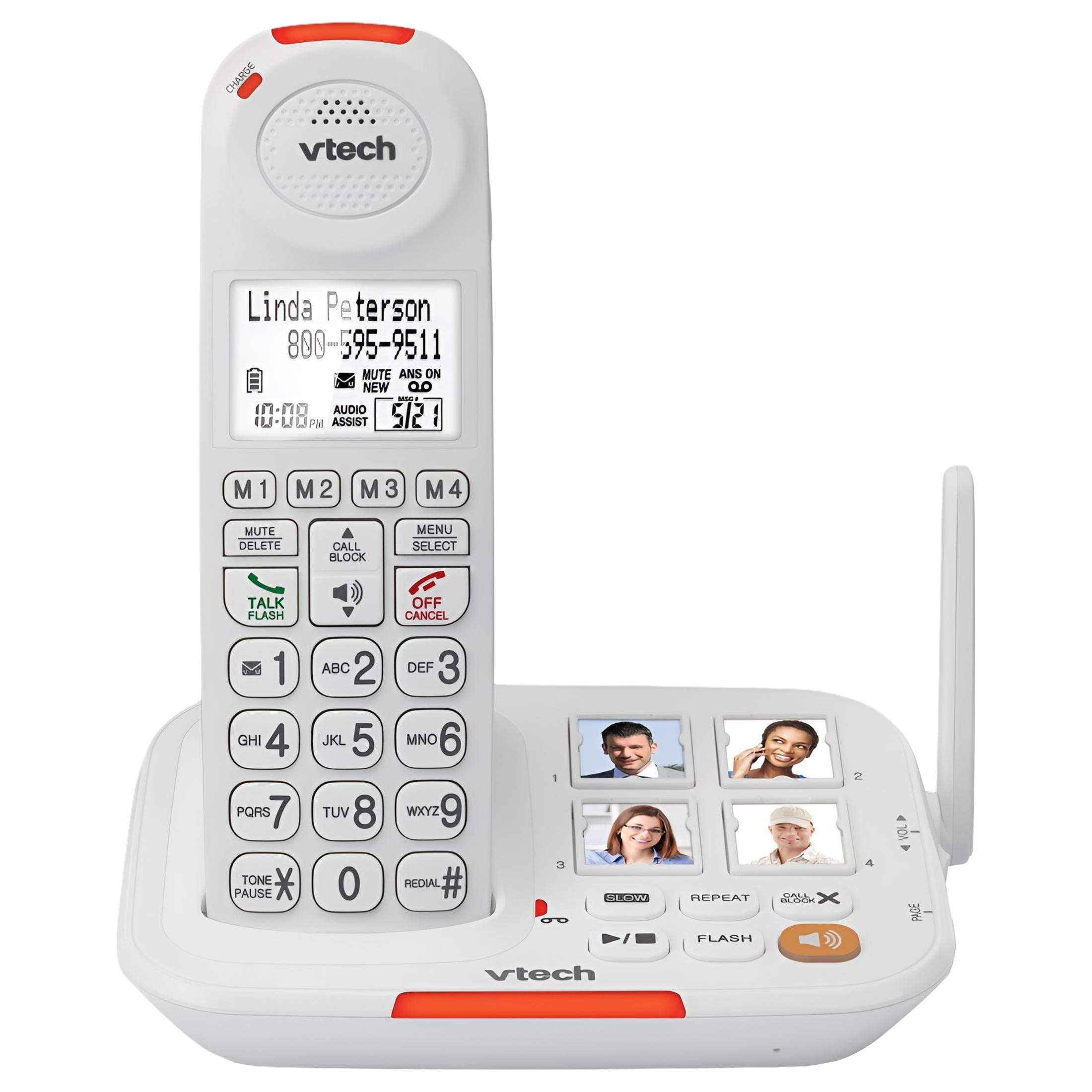 VTech VTSN5127 Amplified Cordless Answering System with Big Buttons & Display