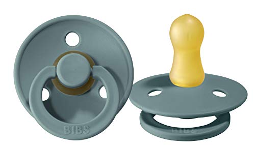 BIBS BPA-Free Natural Rubber Baby Pacifier | Made in Denmark (Island Sea, 6-18 Months) 2-Pack