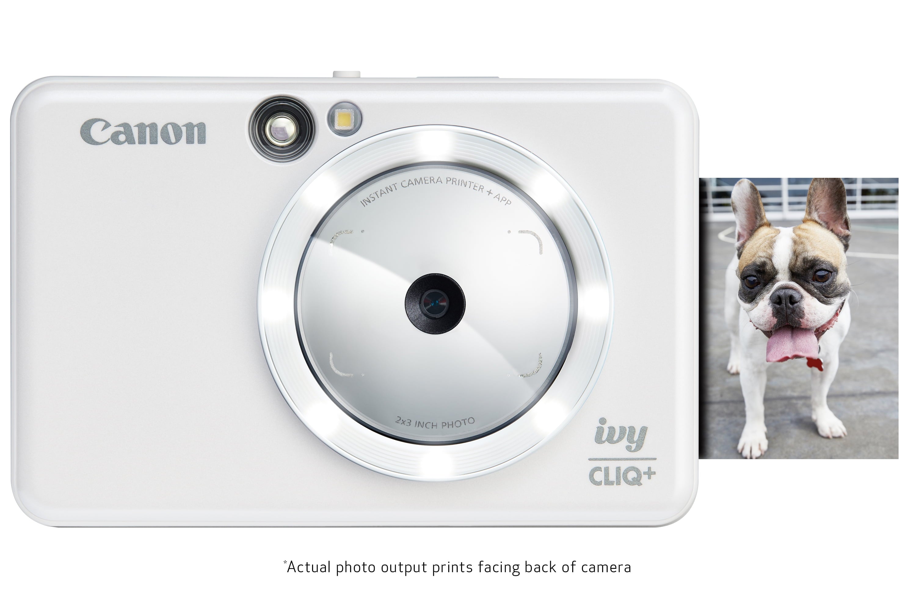 Canon IVY CLIQ+ Instant Camera Photo Printer, Mobile Printing Via Bluetooth (R), Pearl White