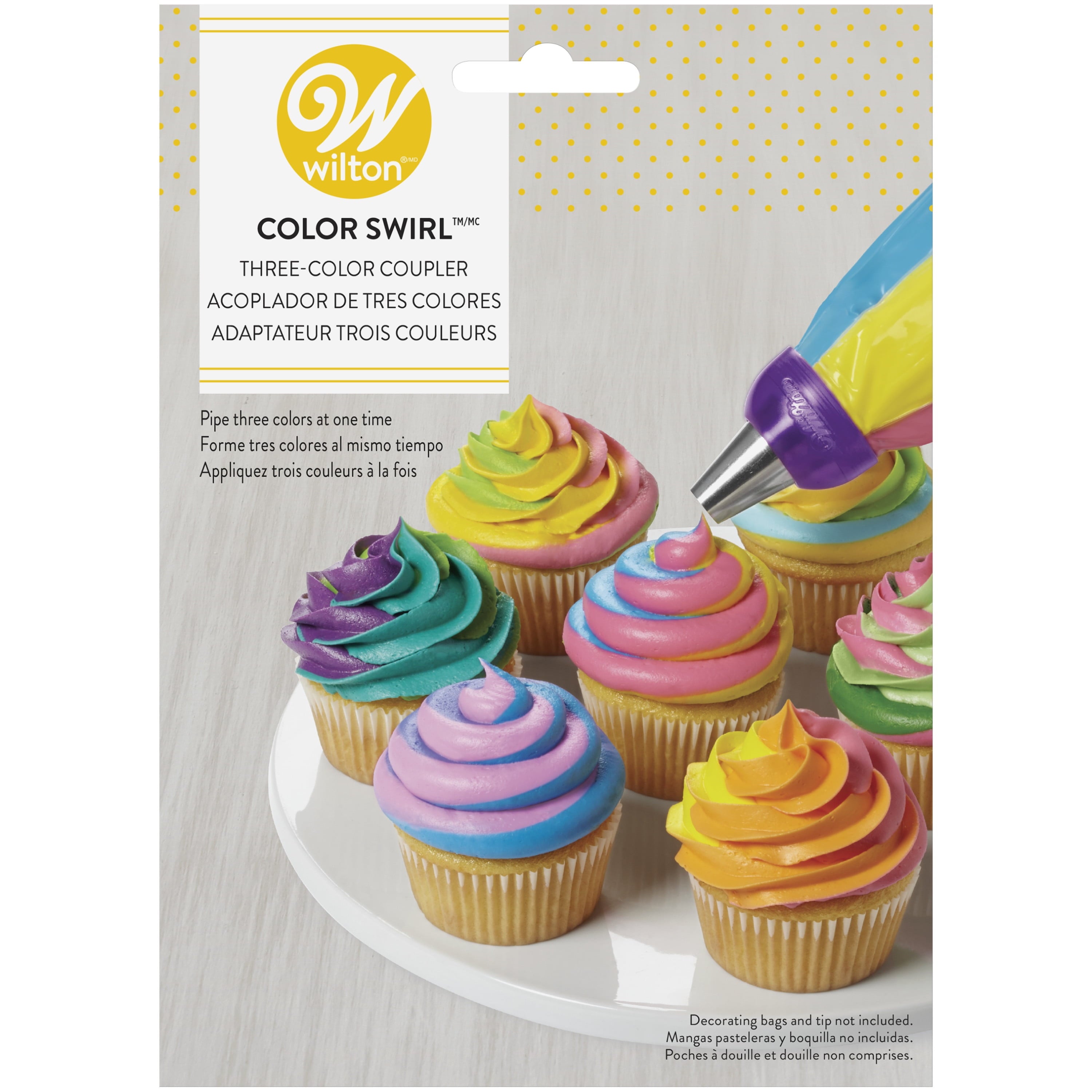 Wilton Color Swirl 3-Color Coupler Cupcake Decorating Set