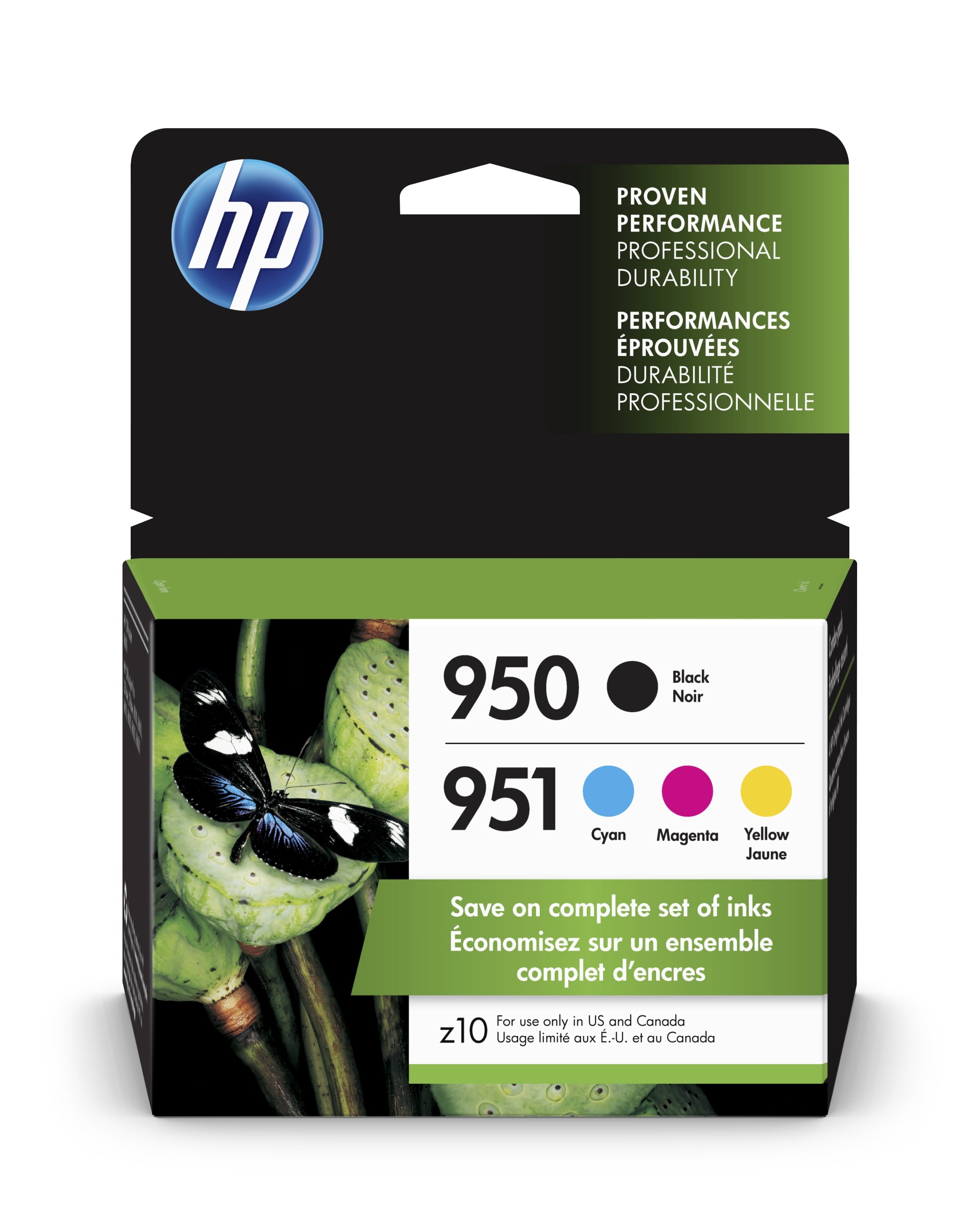 HP 950 Black/951 Cyan/Magenta/Yellow 4-pack Original Ink Cartridges, ~1,000