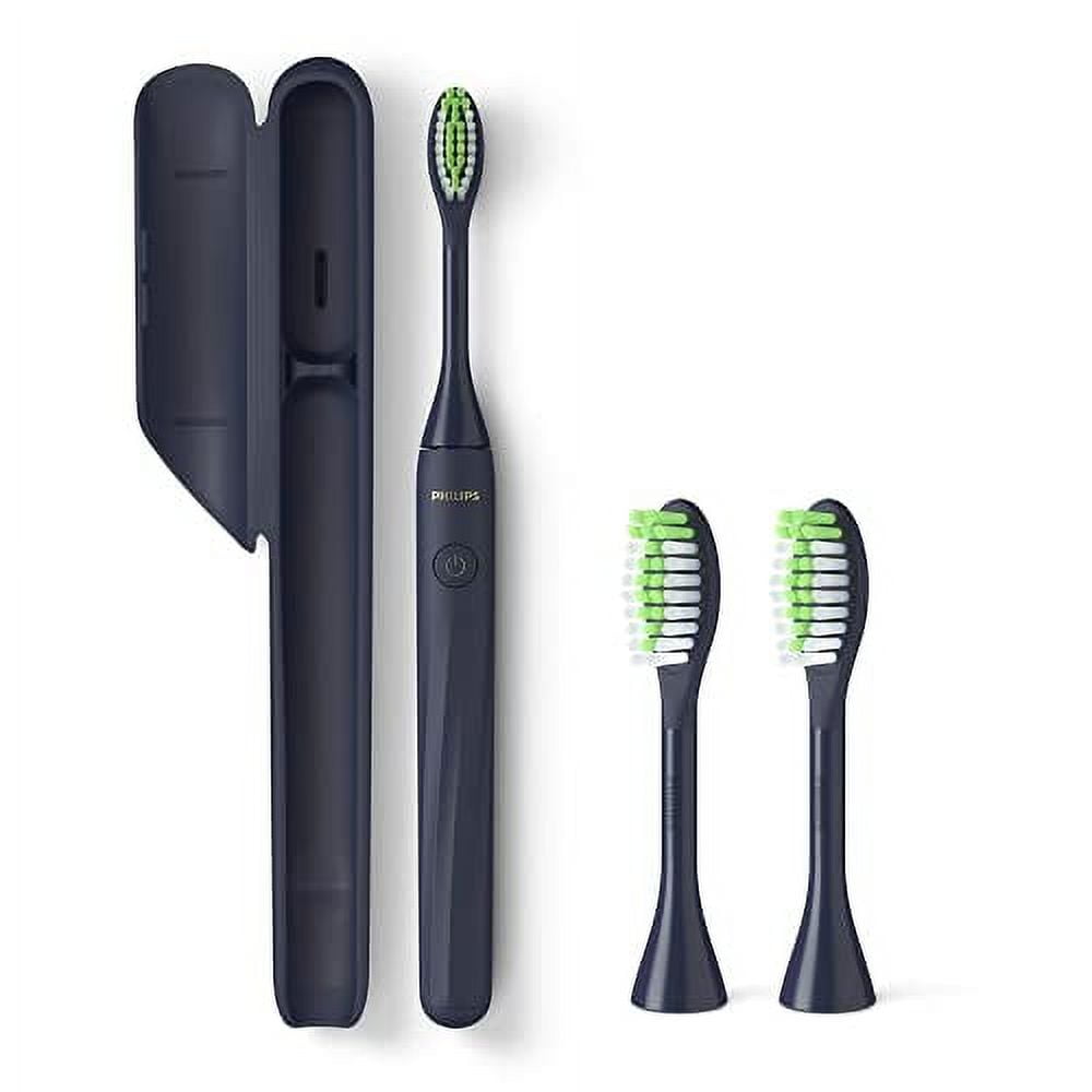 Philips Sonicare Battery Powered Toothbrush Travel Case + 2 Brush Heads Midnight Blue, HY100/01