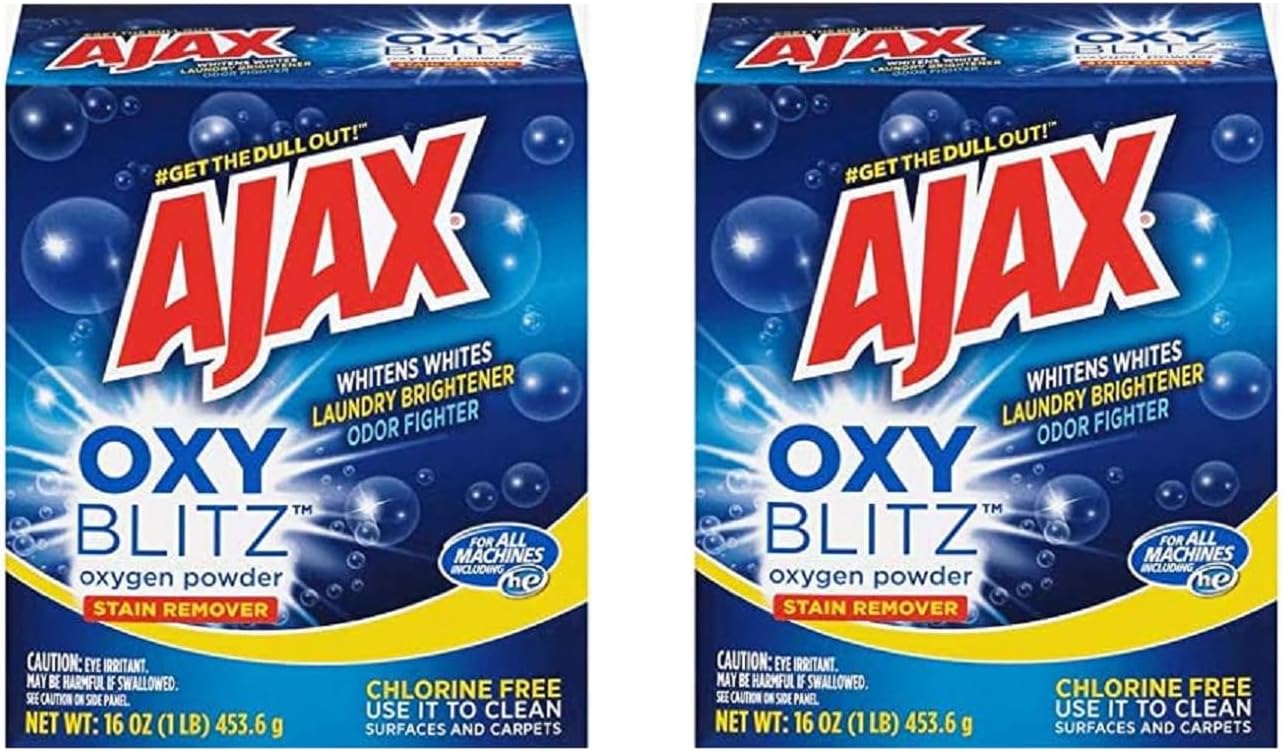 Ajax Oxy Blitz Powder Stain Remover & Multi Purpose Cleaner, 2 pack 16 oz