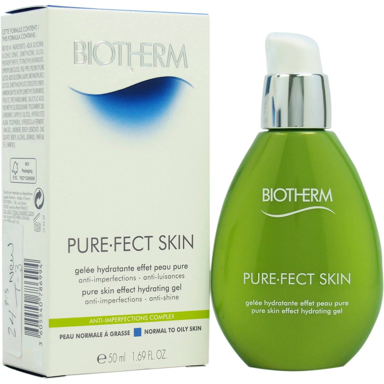 Biotherm Pure-Fect Pure Skin Effect Hydrating Gel Normal to Oily Skin for Unisex, 1.7 Ounce…