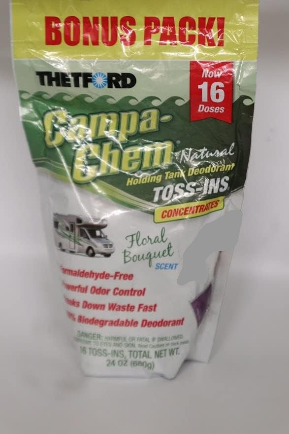 Thetford Campa-Chem Natural Toss-Ins RV Holding Tank Treatment - 16 Doses of Toss Ins