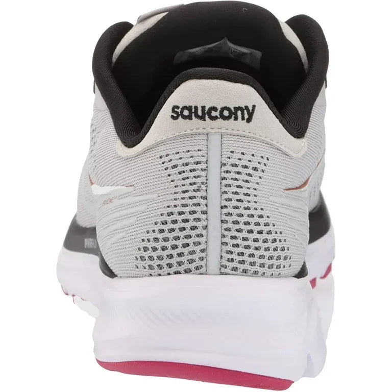 Saucony Womens Ride 14 Running Shoe 12 Fog/Cherry