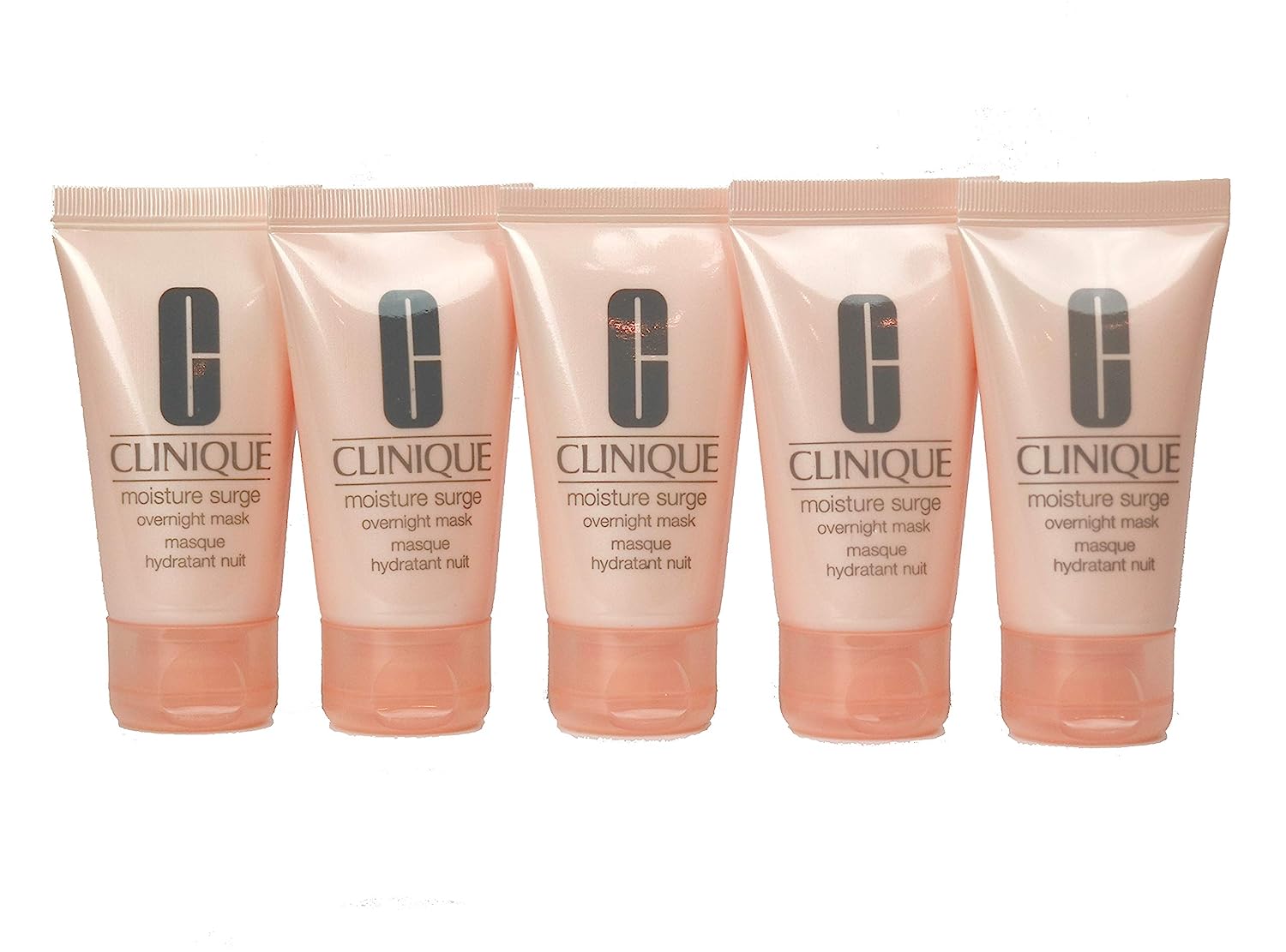 Pack of 5 x Clinique Moisture Surge Overnight Mask, 1 oz each Travel Size, Unboxed