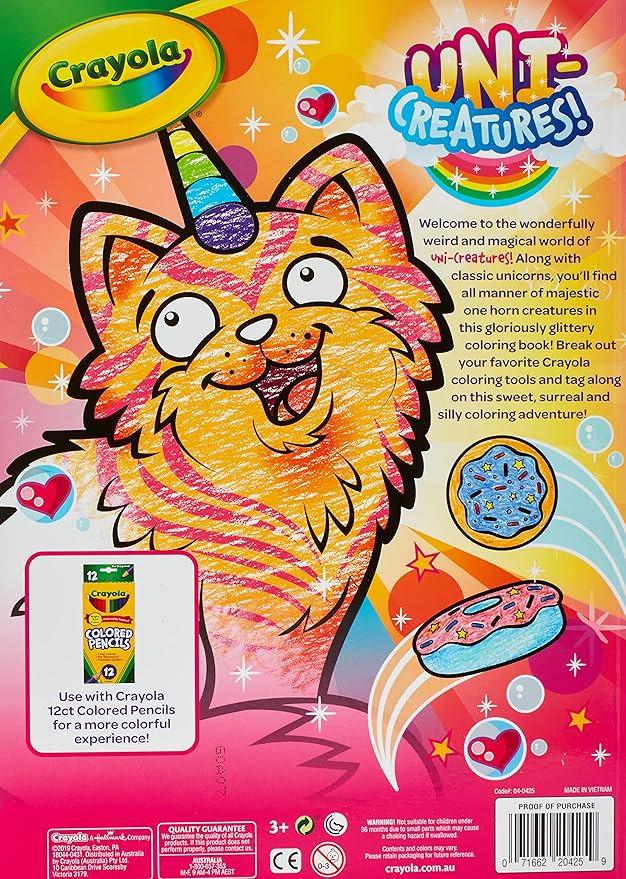 Crayola Uni-Creatures Coloring Book, 64 Unicorn Coloring Pages, Gift for Kids, Ages 3-6 - 2 pk