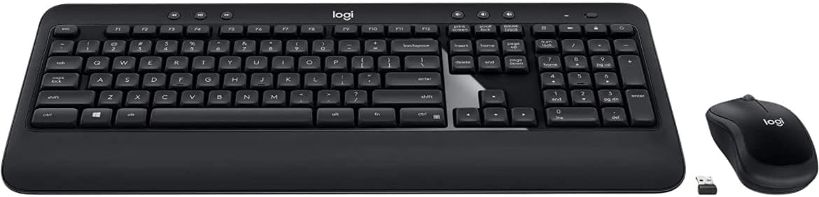 Logitech K540e Wireless Keyboard and M185 Wireless Mouse Combo — Keyboard and Mouse Included, Long Battery Life (with Mouse)