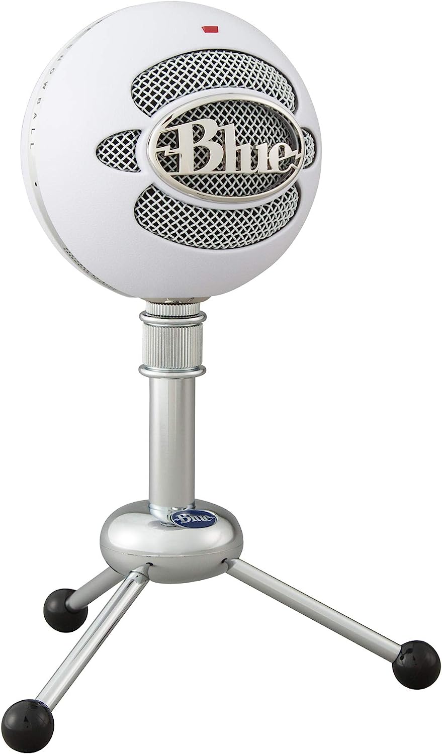 Logitech for Creators Blue Snowball USB Microphone for PC, Mac, Gaming, Recording, Streaming, Podcasting, Condenser Mic with Cardioid and Omnidirectional Pickup Patterns, Stylish Retro Design – White