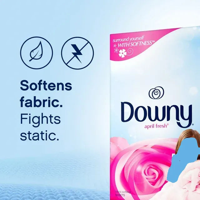 Downy April Fresh Fabric Softener Dryer Sheets, 34 Count