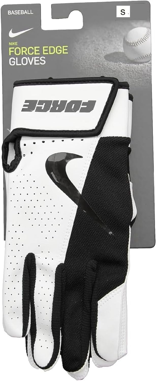 Nike Force Edge Men's Baseball Gloves - Black/White