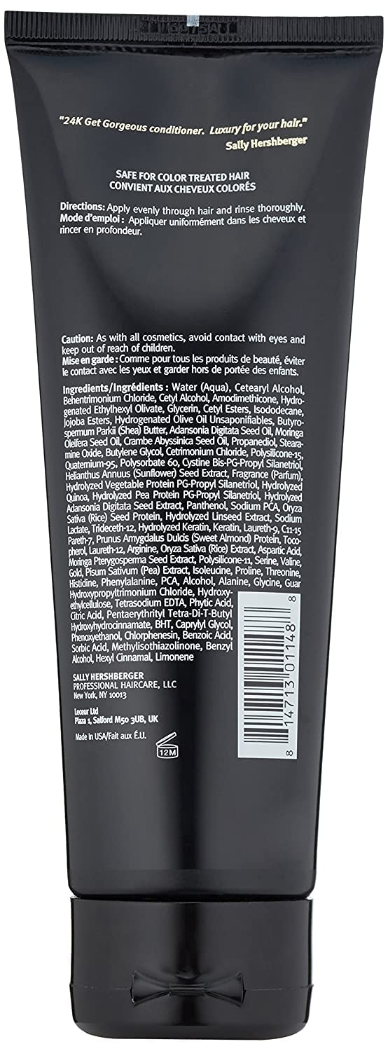 Sally Hershberger 24K Get Gorgeous Stylepro Shampoo & Conditioner Black and Grey Tea, 17 oz boundle