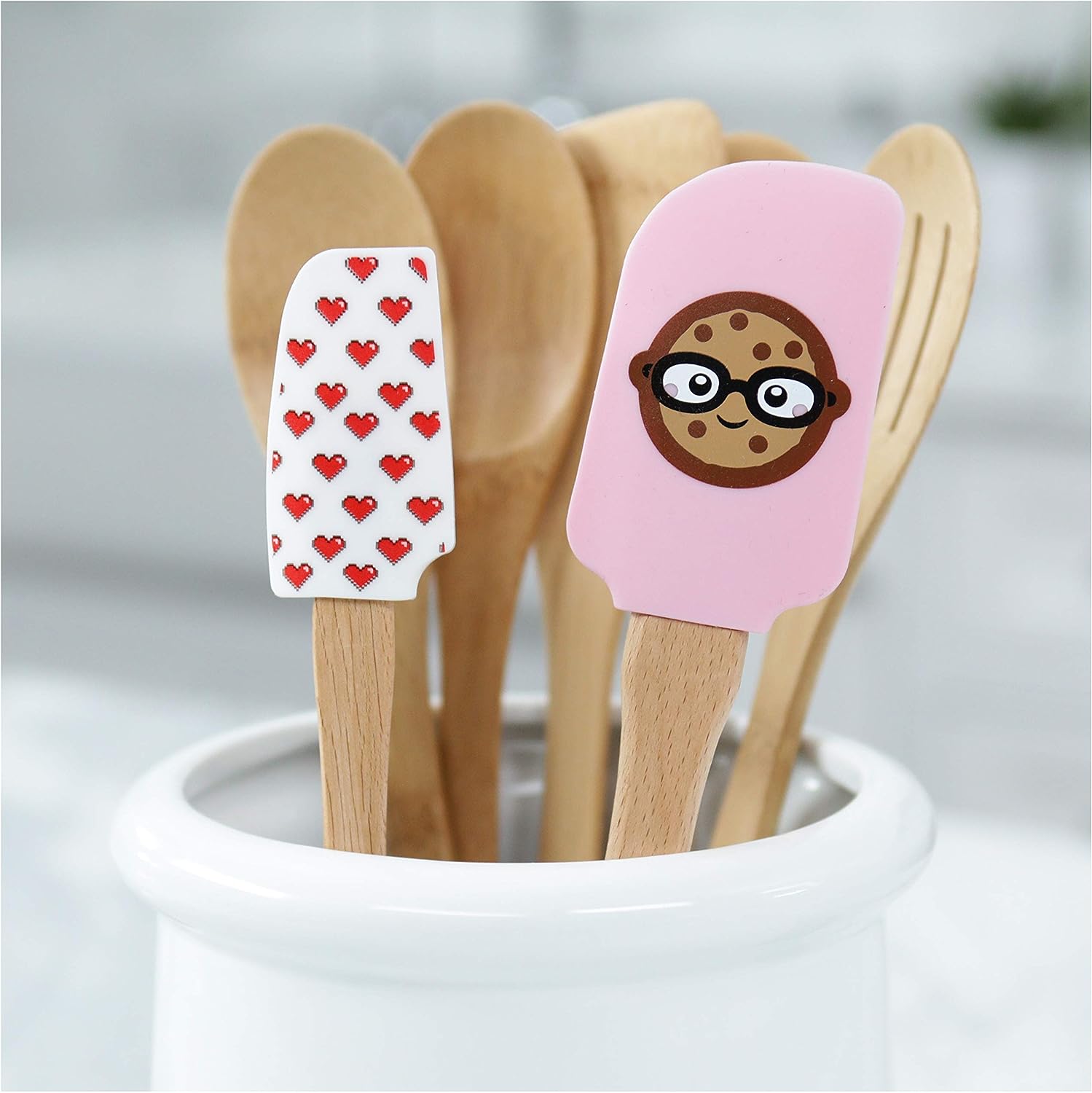 ROSANNA PANSINO Wilton Nerdy Nummies Silicone Spatulas, 2-Count Silicone Spatula Set