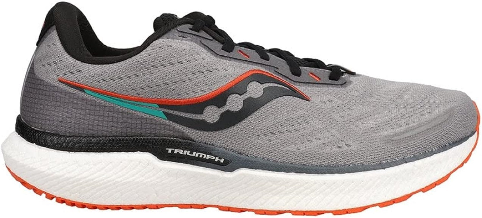 Mens Saucony Triumph 19 Running Shoe Alloy/Fire, 10