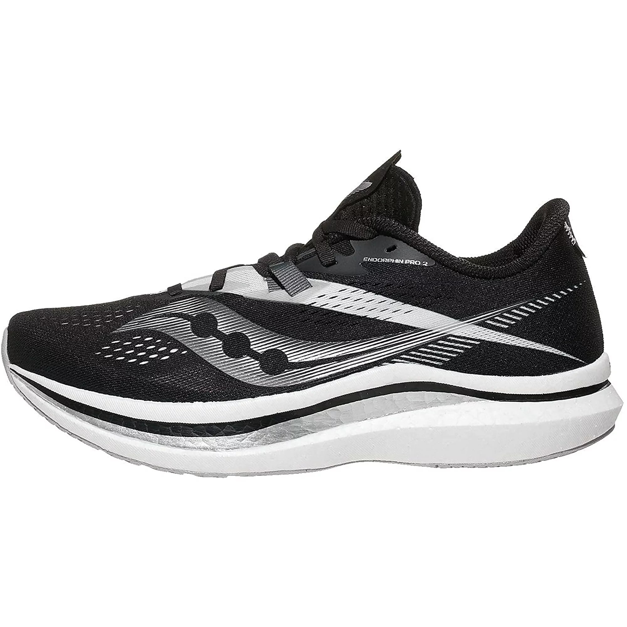 Saucony Mens Endorphin Pro 2 Running Shoe 12 Black/White