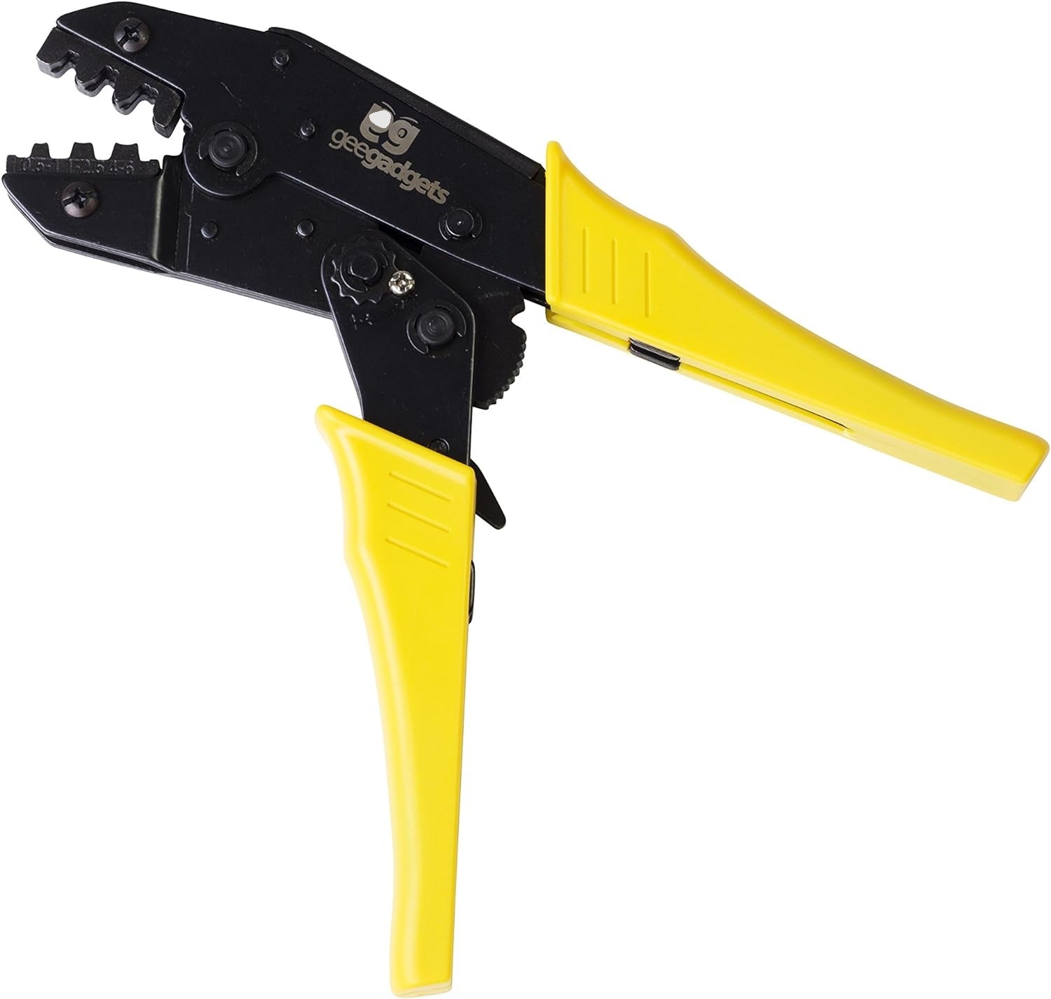 Gee Gadgets Wire Crimper Ratcheting Tool - Comfort Grip Professional Insulated Wire Terminals Connectors Ratcheting Adjustable Crimping Plier