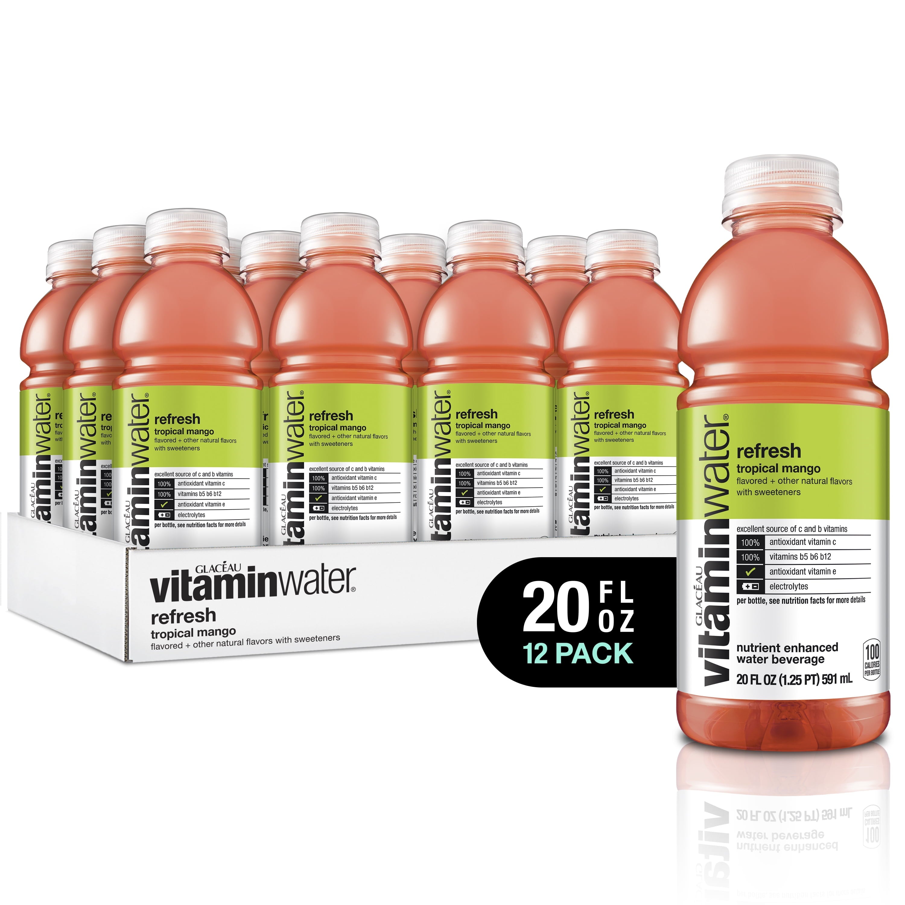 Vitaminwater, Refresh, 20 Fl Oz, 12 Count