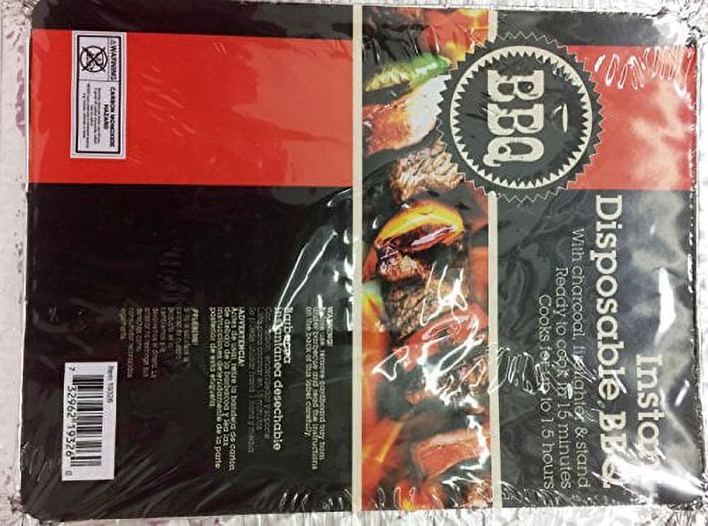 BBQ Grill Instant Disposable BBQ Charcoal Small Cooks Up To 1.5 Hour Pk Of 1.