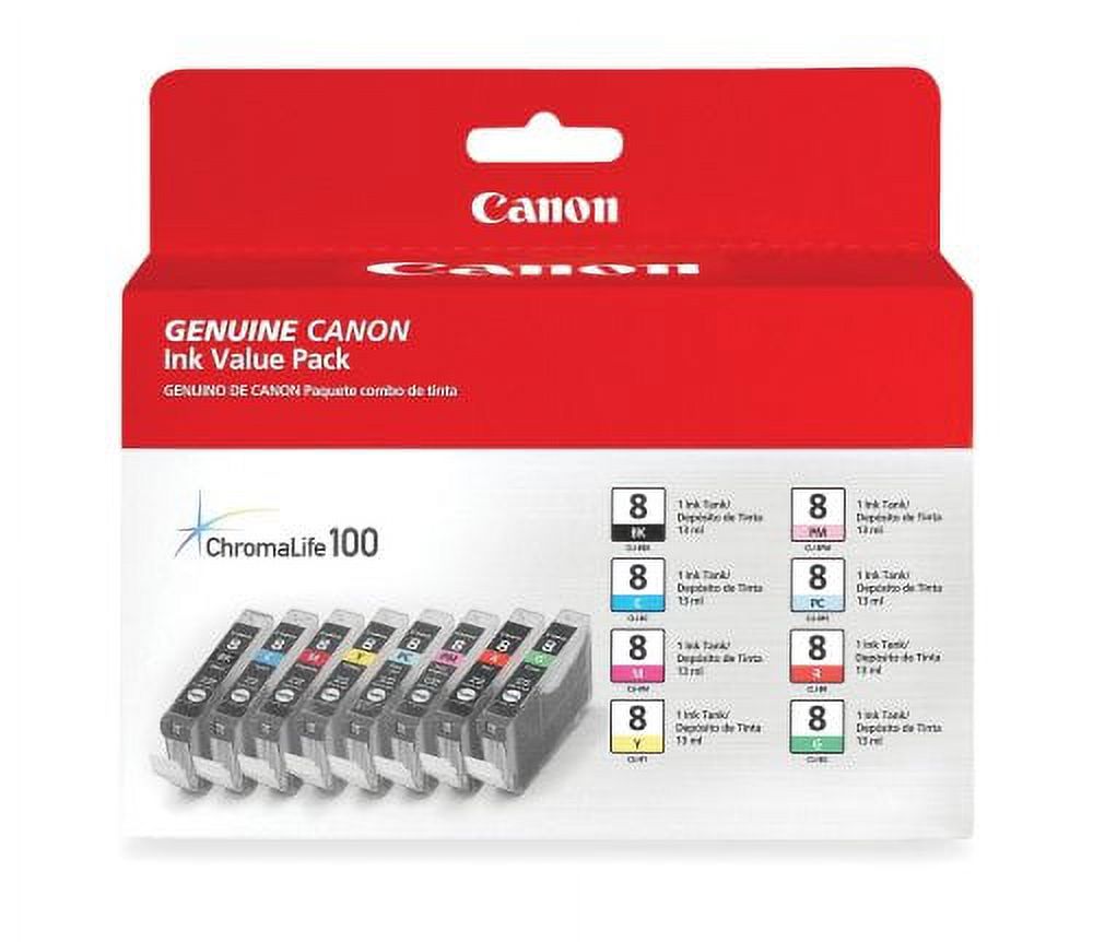 Canon CLI-8 8 Color Multi Pack Compatible to Pro9000, Pro9000 Mark II