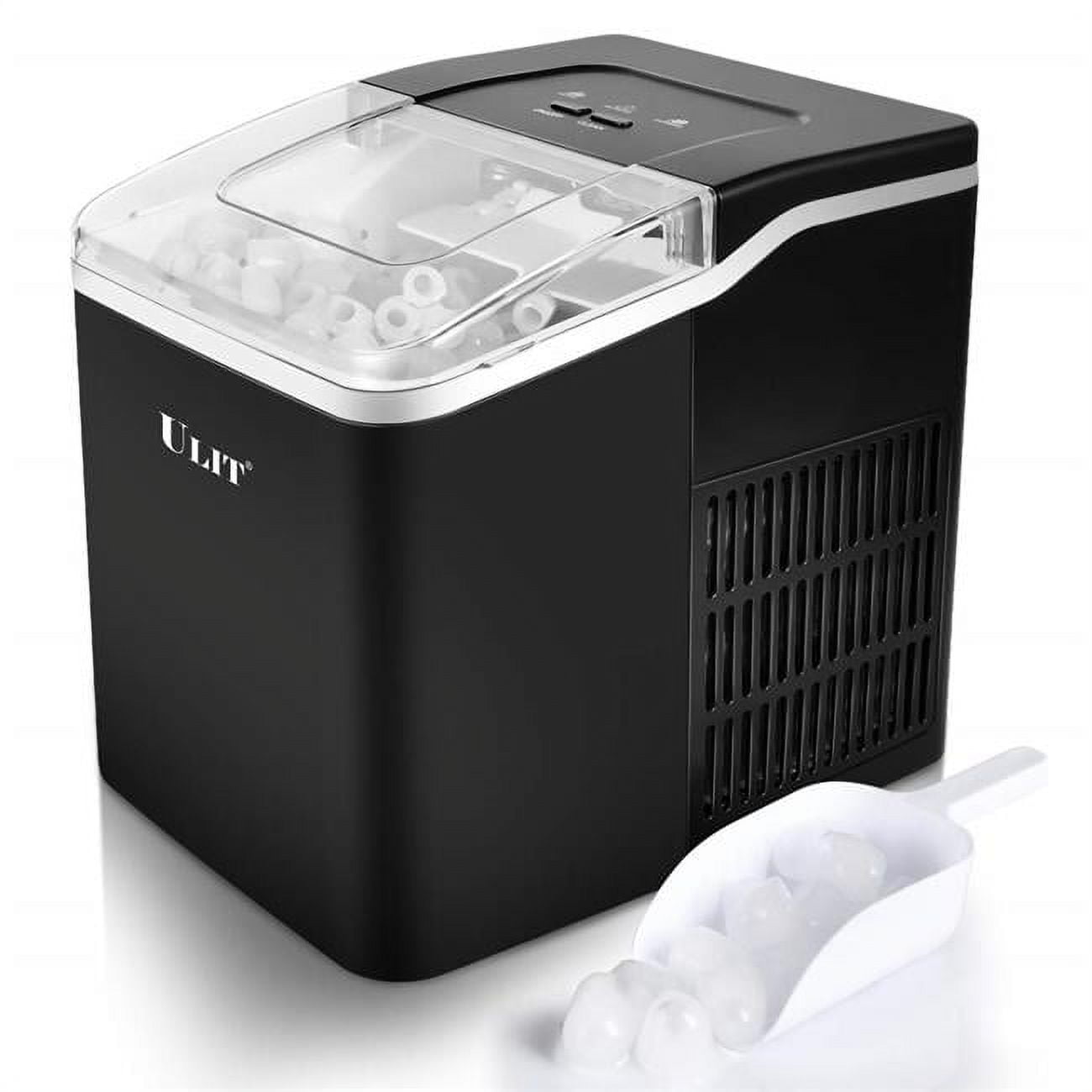 ULIT Ice maker ULIT Portable Ice Maker, Ice Maker Machine for Countertop, Make 26 lbs Ice in 24 hrs, 9 Ice Cubes Ready in 8 Minutes, with Ice Scoop and Basket(Black)