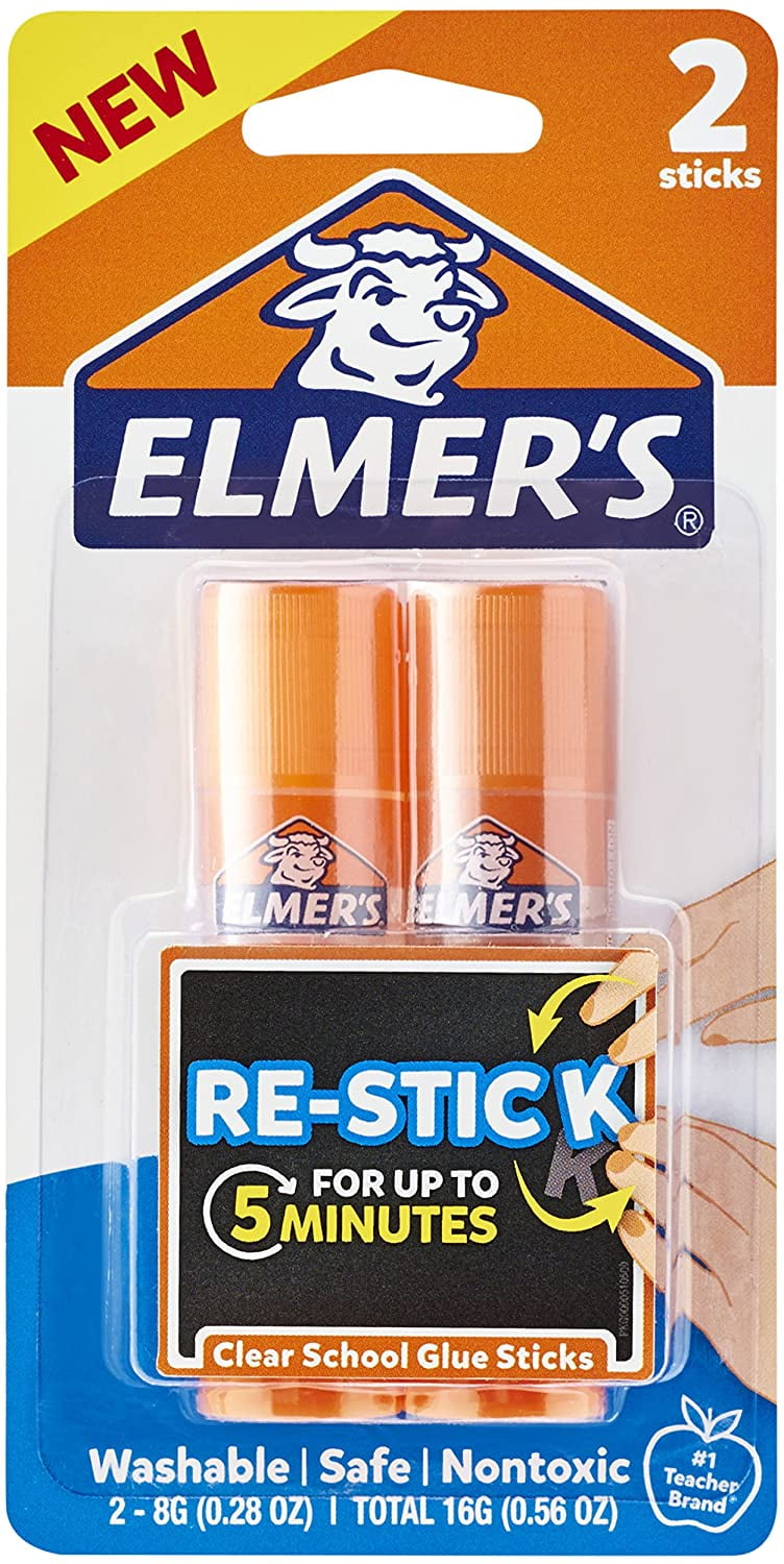 Elmer’s Re-Stick School Glue Sticks, 0.28-Ounces, 12 count