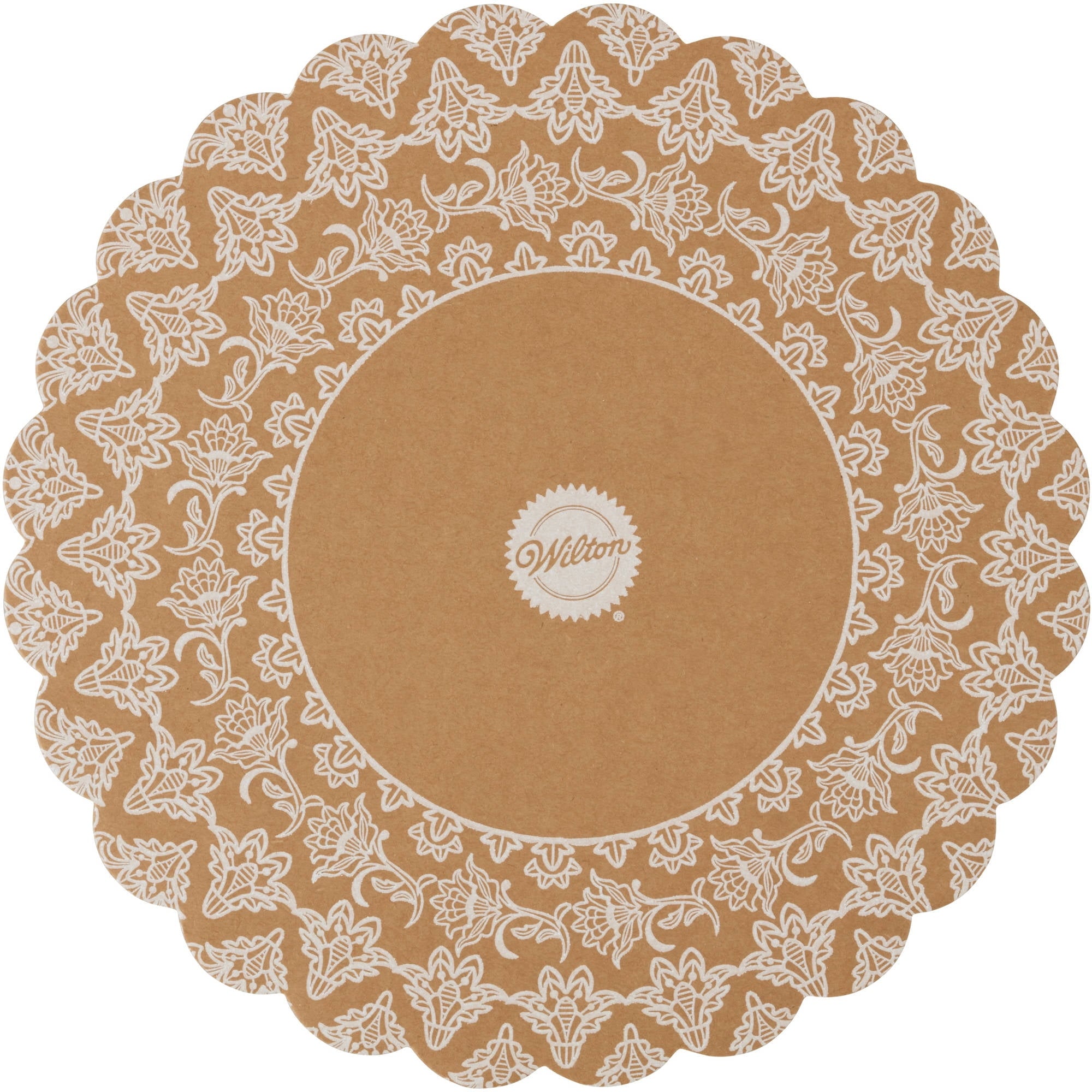 Wilton Scalloped Kraft Paper Round Cake Board, 10 in.