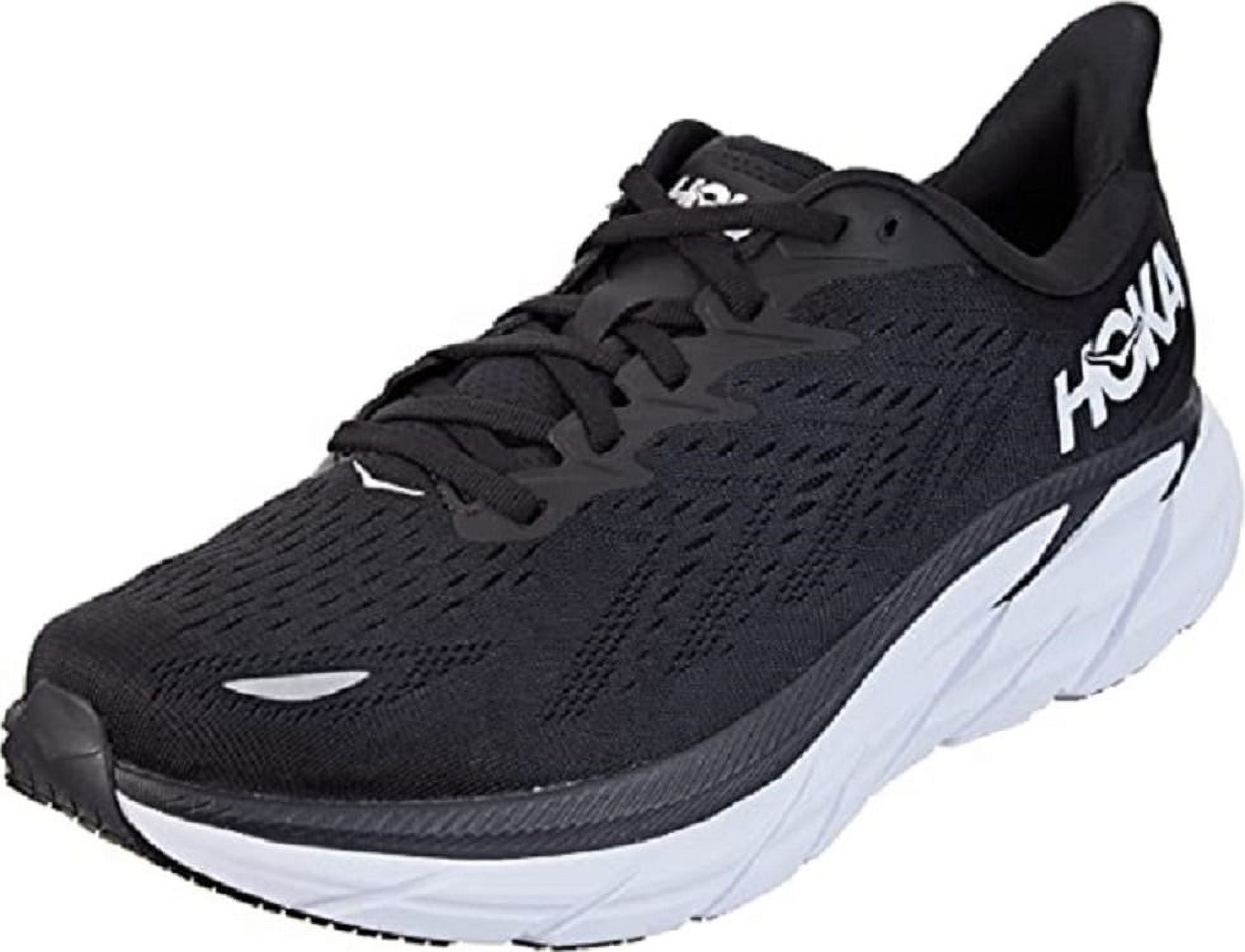 Size 14 - Hoka One One Clifton 8 Black White - 1119393-BWHT