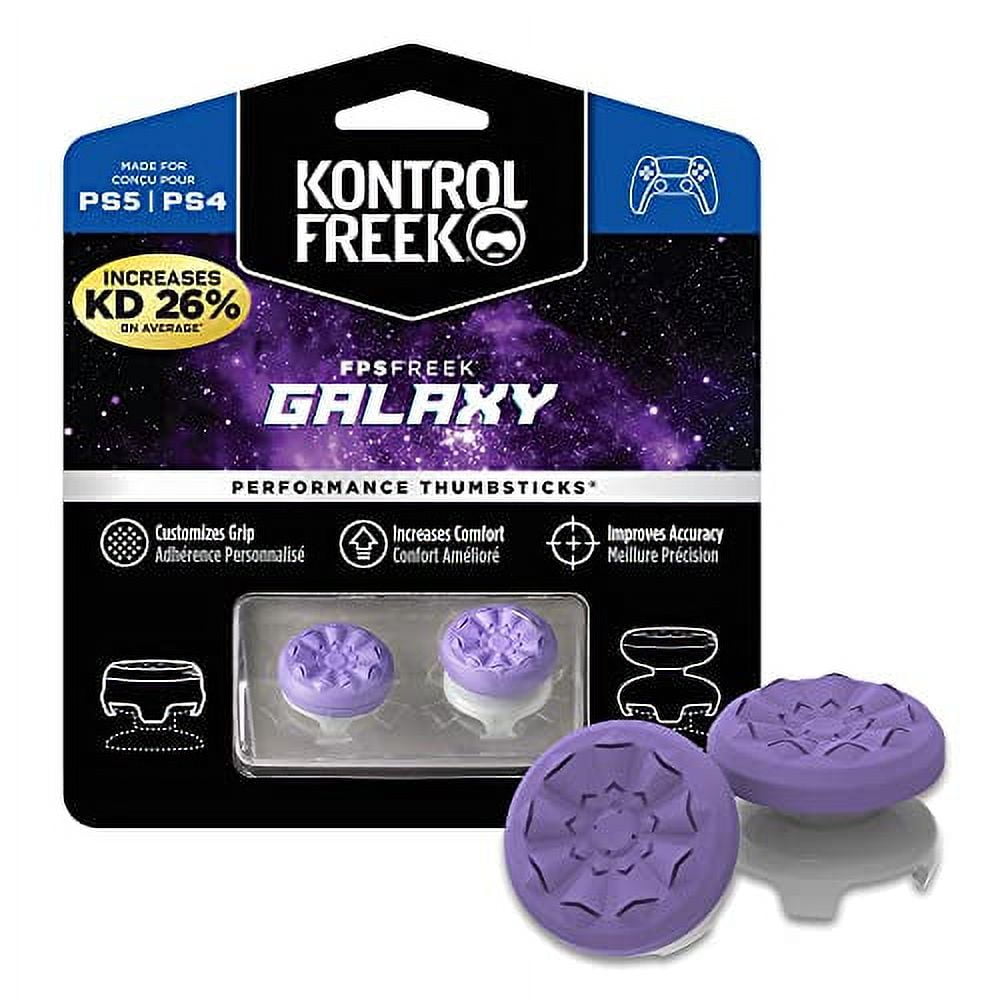 XNB Galaxy Purple for PlayStation 4 (PS4) and PlayStation 5 (PS5) | Performance Thumbsticks | 1 High-Rise, 1 Mid-Rise | Purple