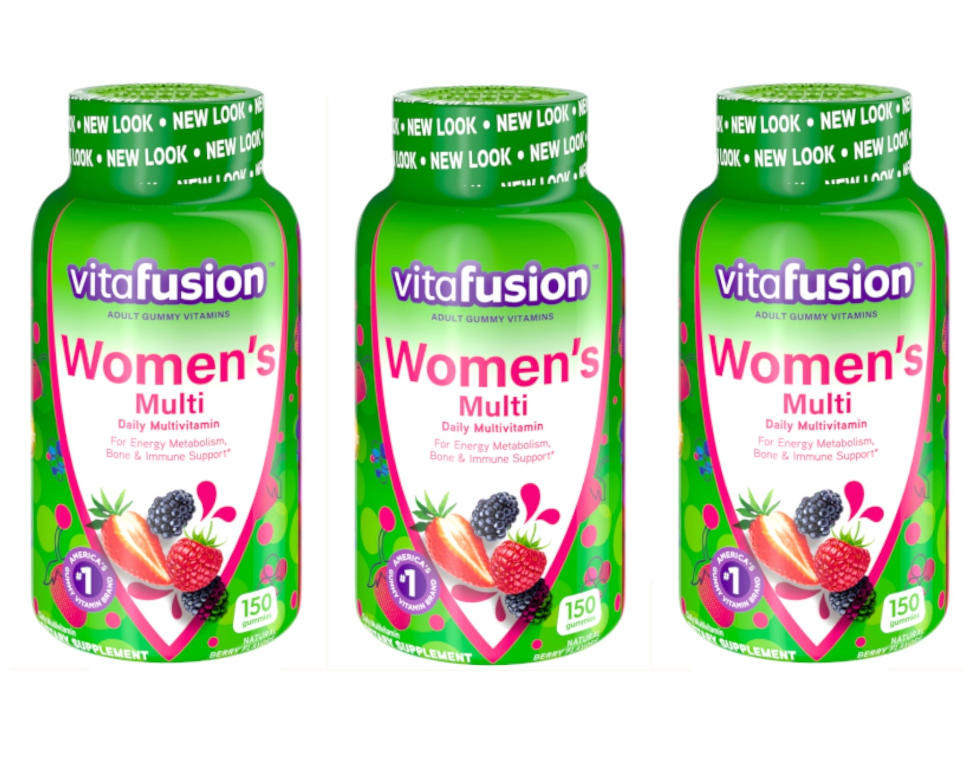 3 Pack Vitafusion Women's Gummy Multivitamin Diatary Supplement 150 Gummies