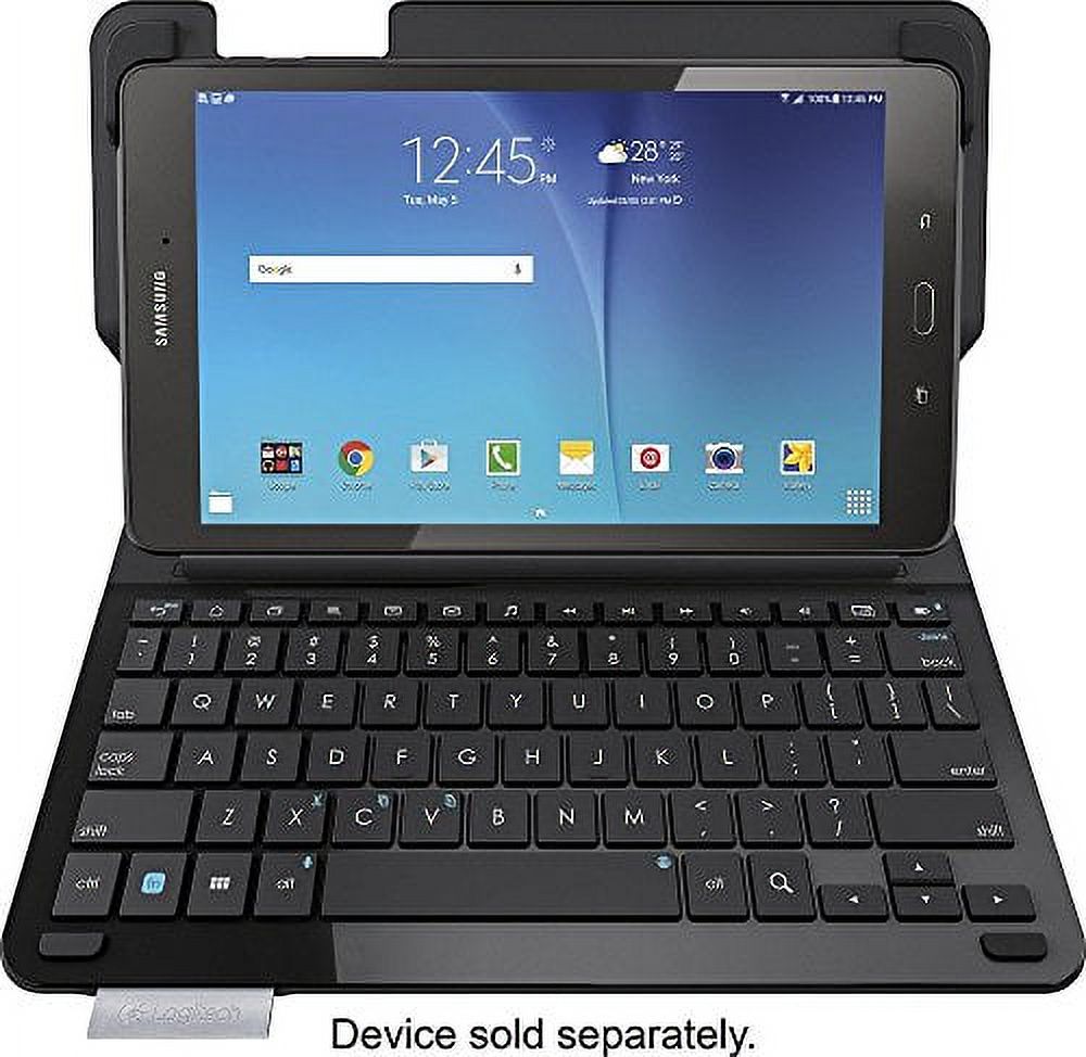 Logitech - Type S Keyboard Folio Case for Samsung Galaxy Tab E 9.6 - Model: 920-008161 (Useded)