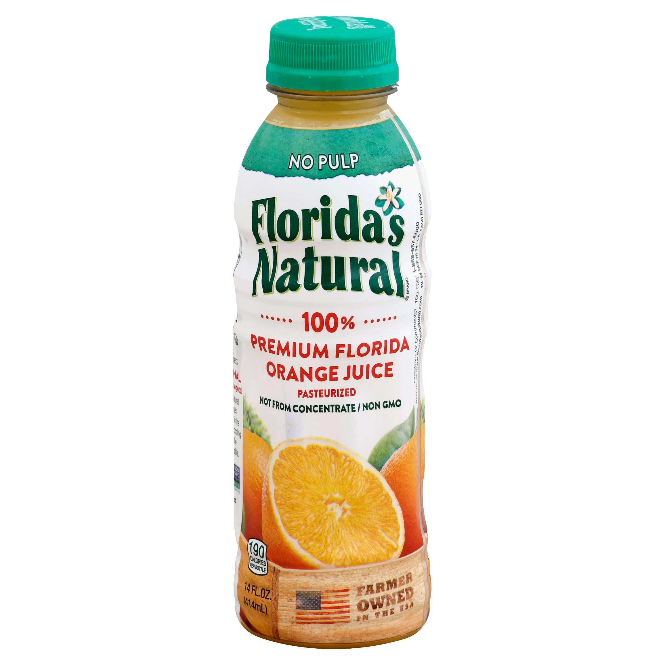 Floridas Natural Orange Juice, 14 Fluid Ounce -- 12 per case.