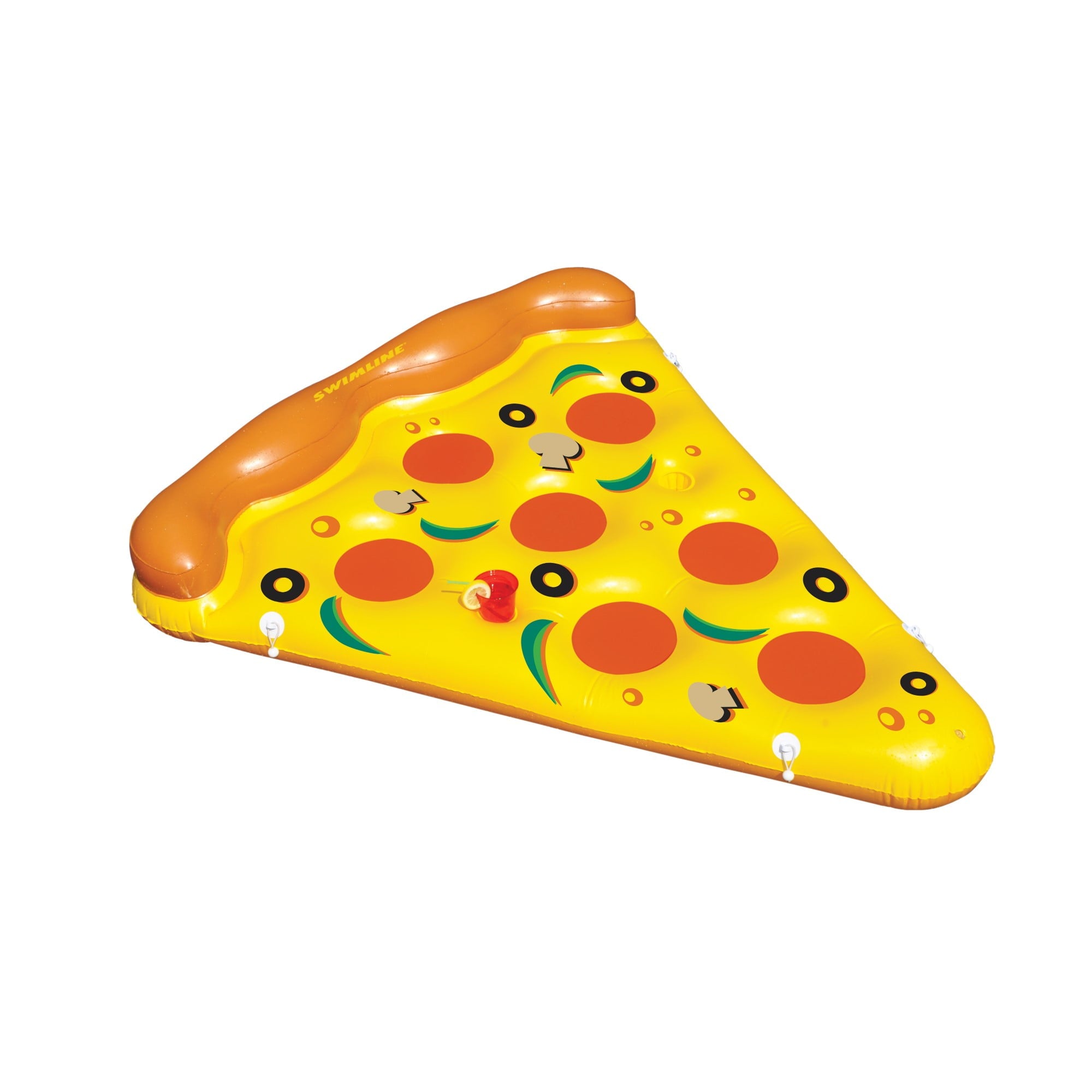 Swimline 72" Inflatable Pizza Slice Novelty Swimming Pool Float Raft - Yellow/Orange