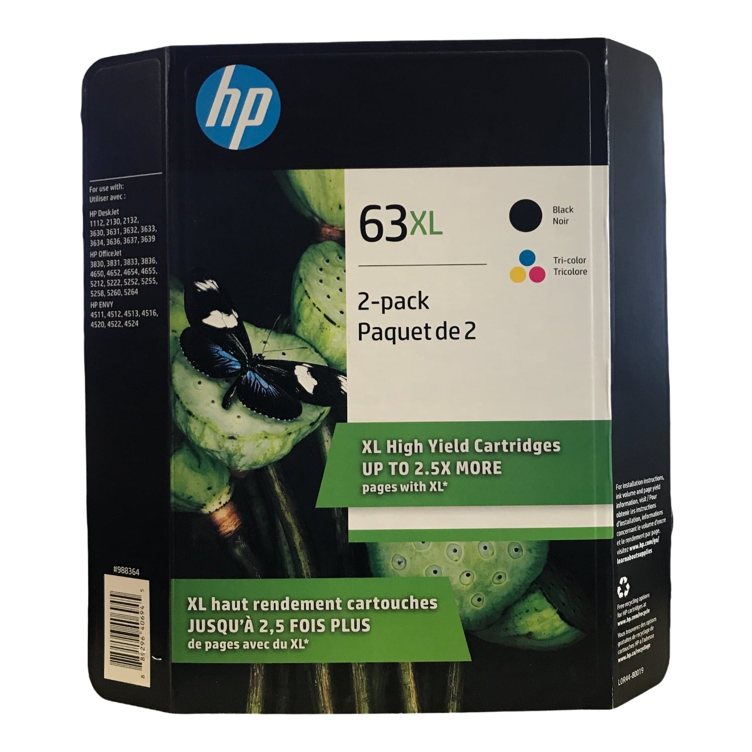 Original for HP 63XL High Yield Original Ink Cartridge (Black, Cyan, Magenta and Yellow)