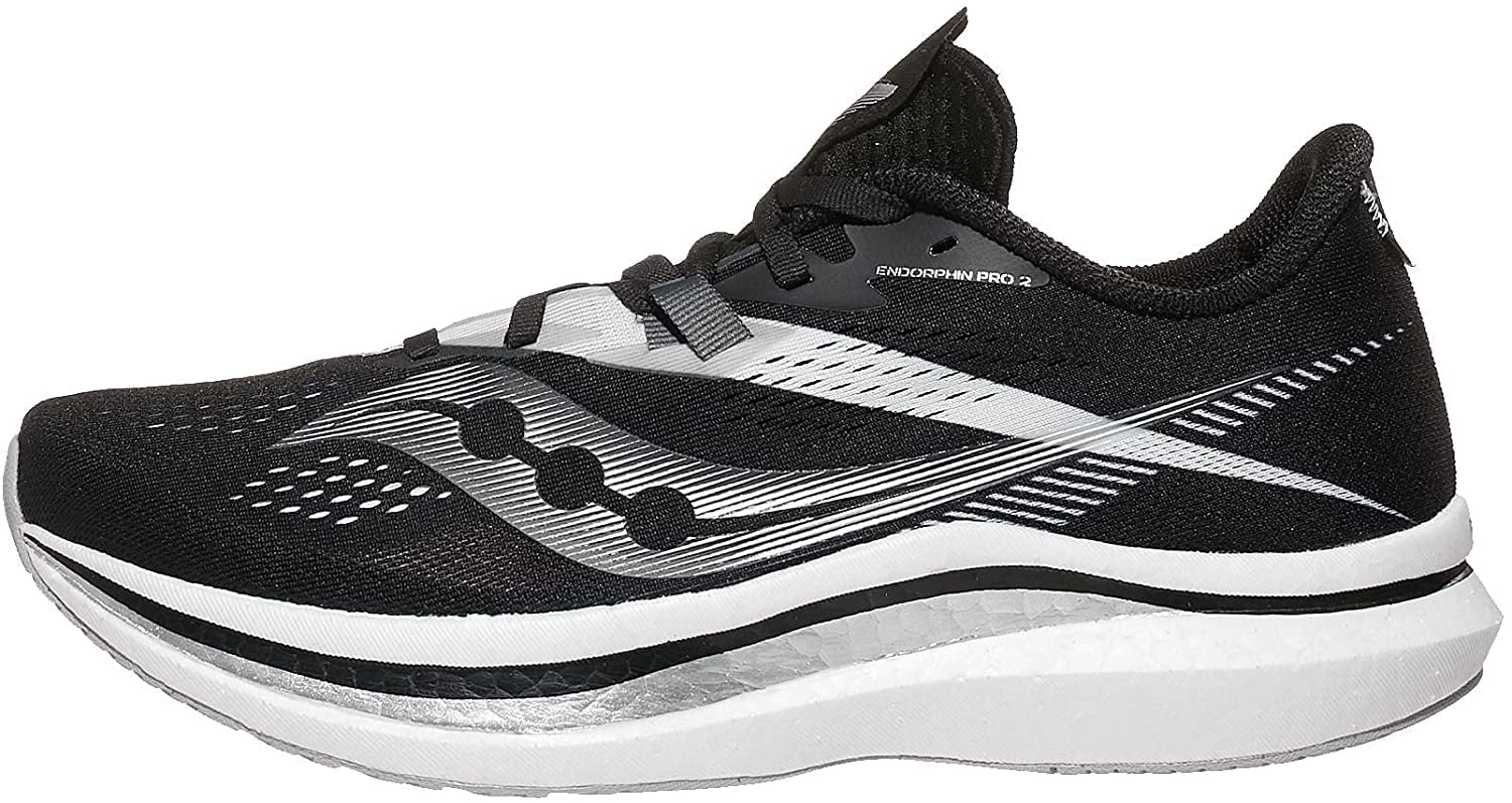 Saucony Mens Endorphin Pro 2 Running Shoe 12 Black/White