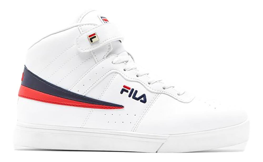 Mens Fila Vulc 13 Mid Shoe Size: 13 White - Navy - Red Fashion Sneakers