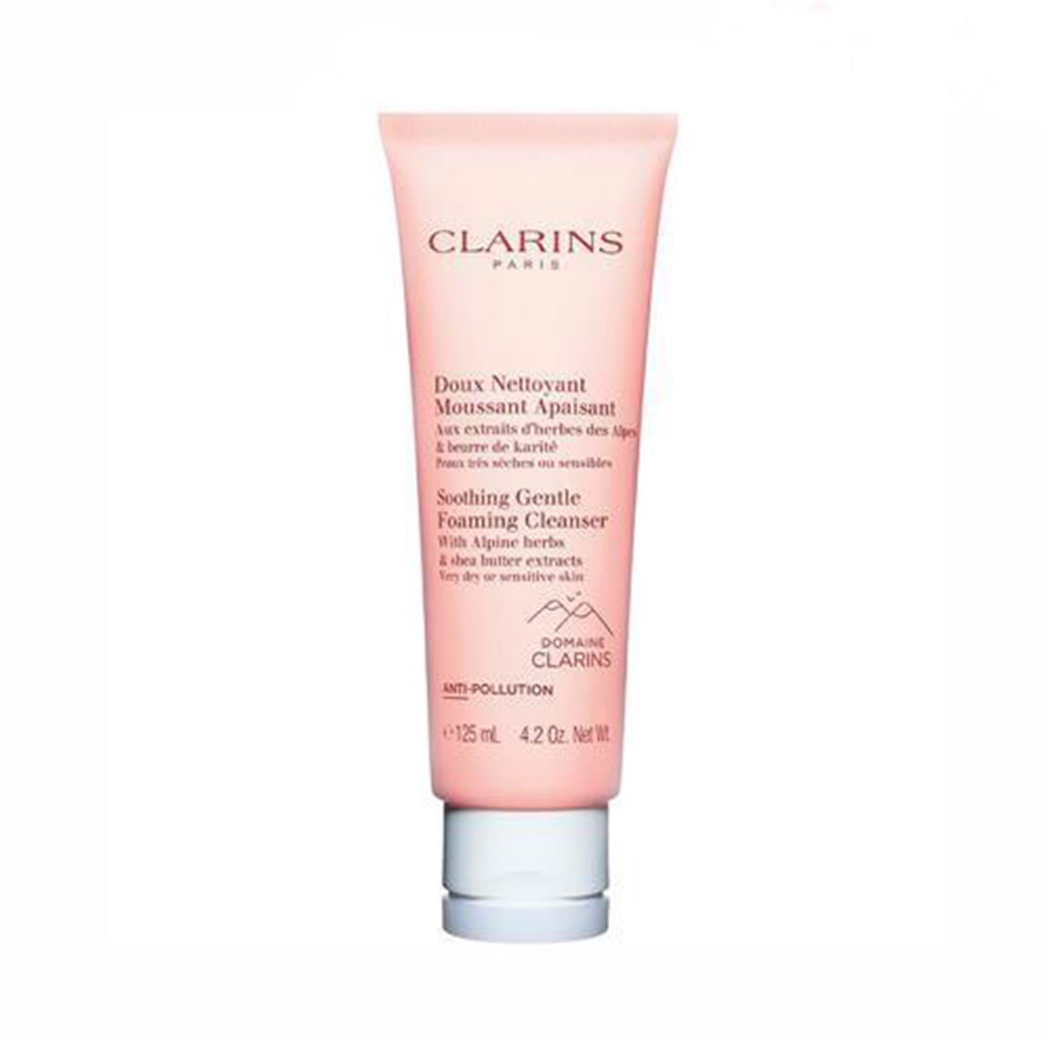 Clarins Nettoyant Apaisant Soothing Gentle Foaming Cleanser Very Dry and Sensetive Skin, 4.2 oz