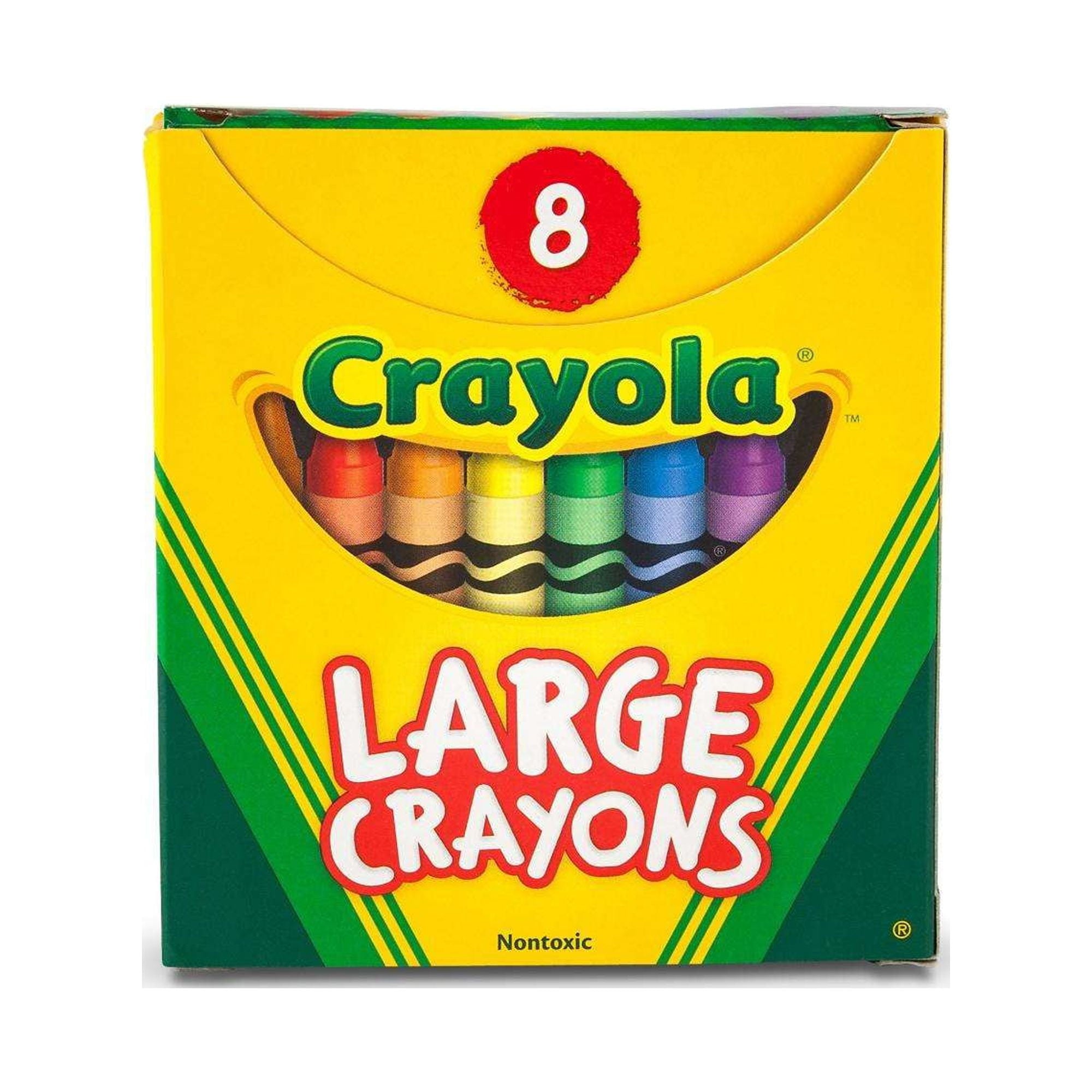 Crayola Large Size Classic Crayons 8 Count, Great For Small Hands