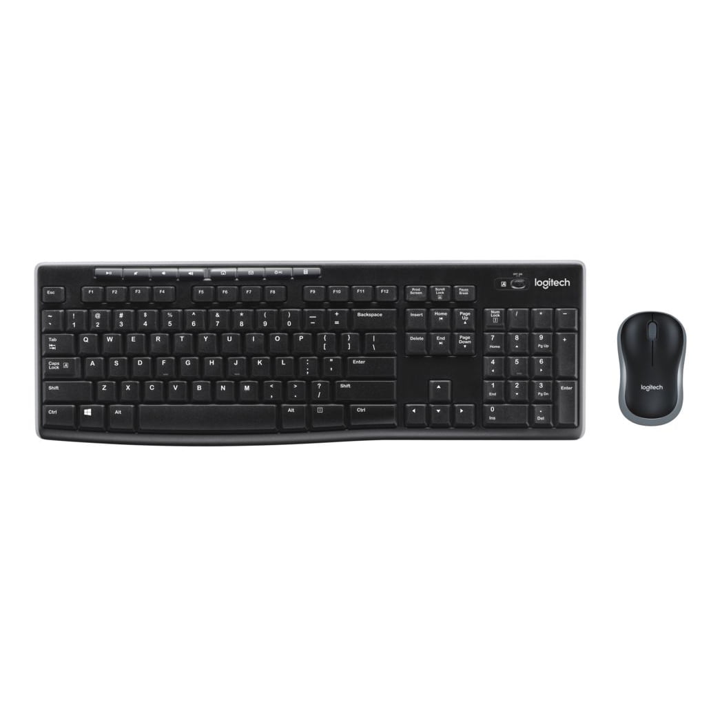 Logitech Wireless Keyboard and Mouse Combo for Windows, 2.4 GHz Wireless, Compact Mouse, 8 Multimedia and Shortcut Keys, 2-Year Battery Life, for PC, Laptop