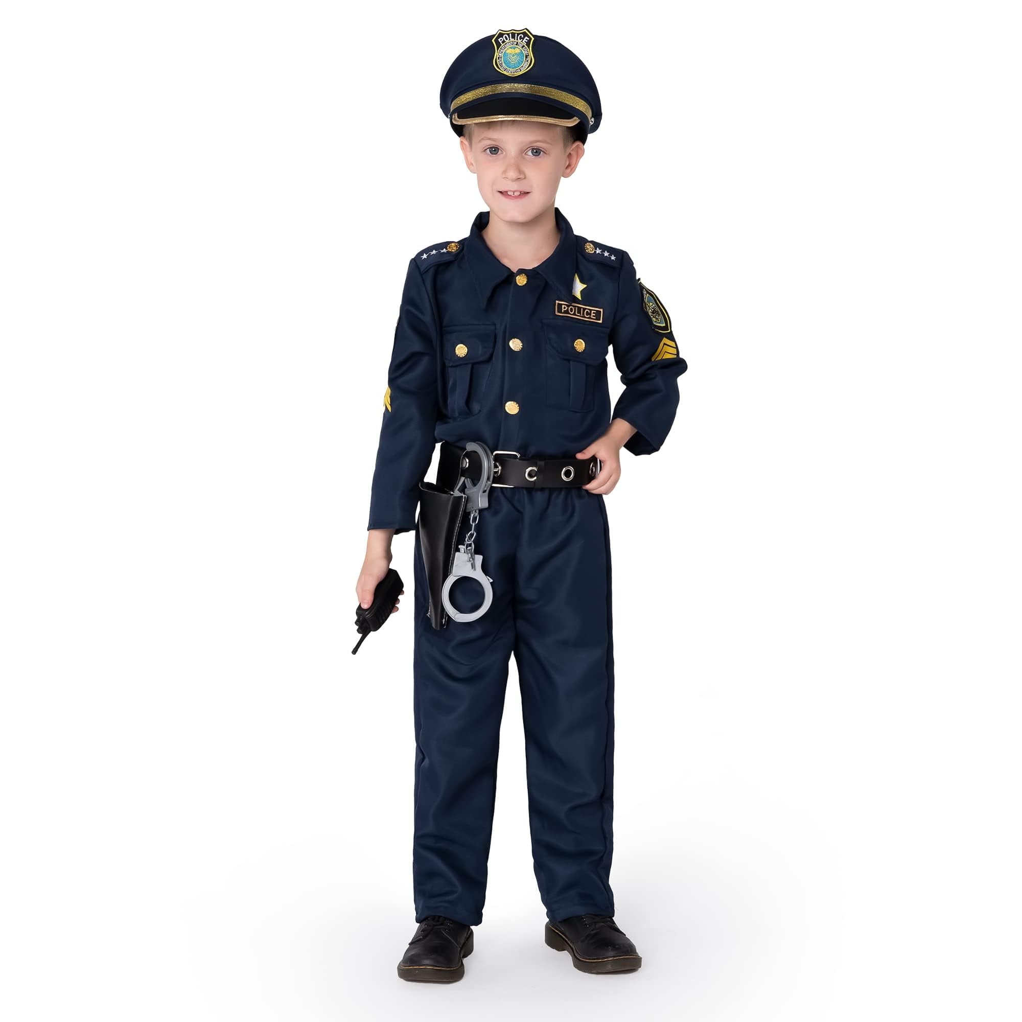 Spooktaulous Creations Police Costume Boys Set, Police Role Play Set Halloween Costume Role Play, For Toddlers Ages 3-10