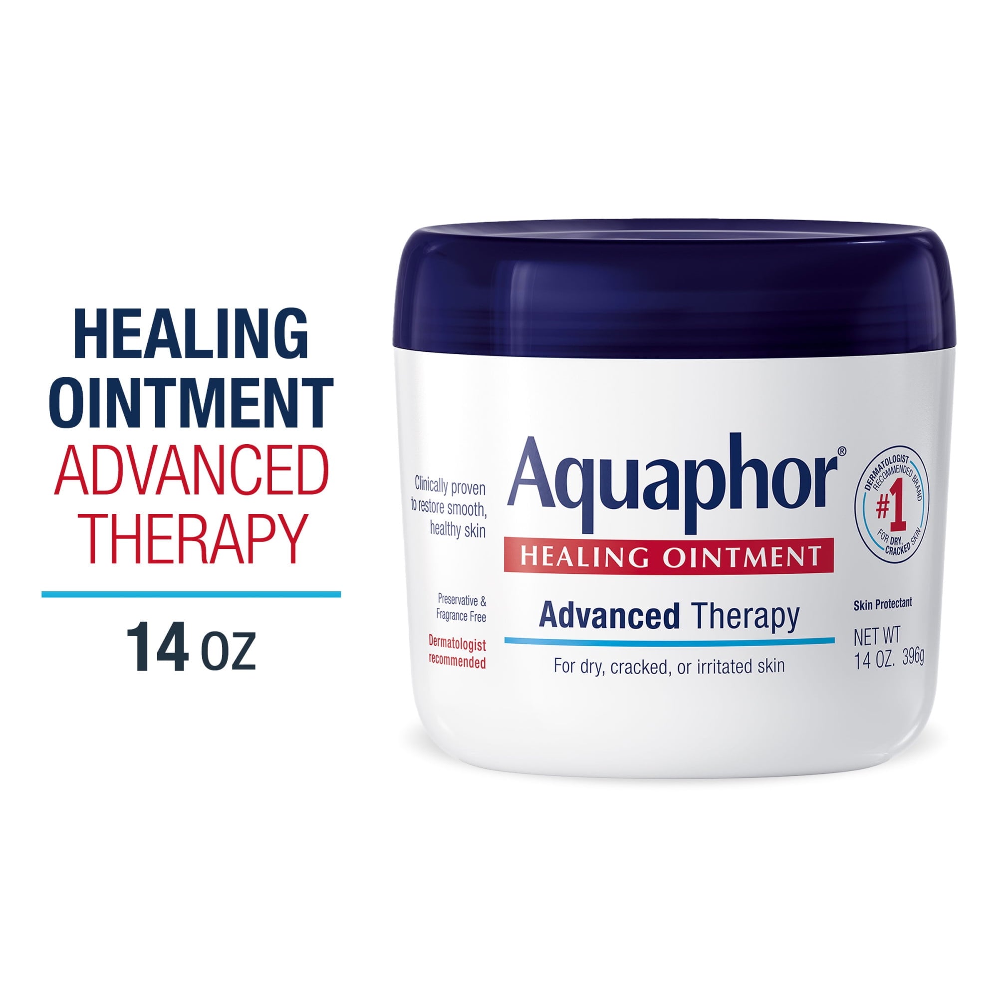 Aquaphor Healing Ointment Advanced Therapy Skin Protectant, 14 Oz Jar