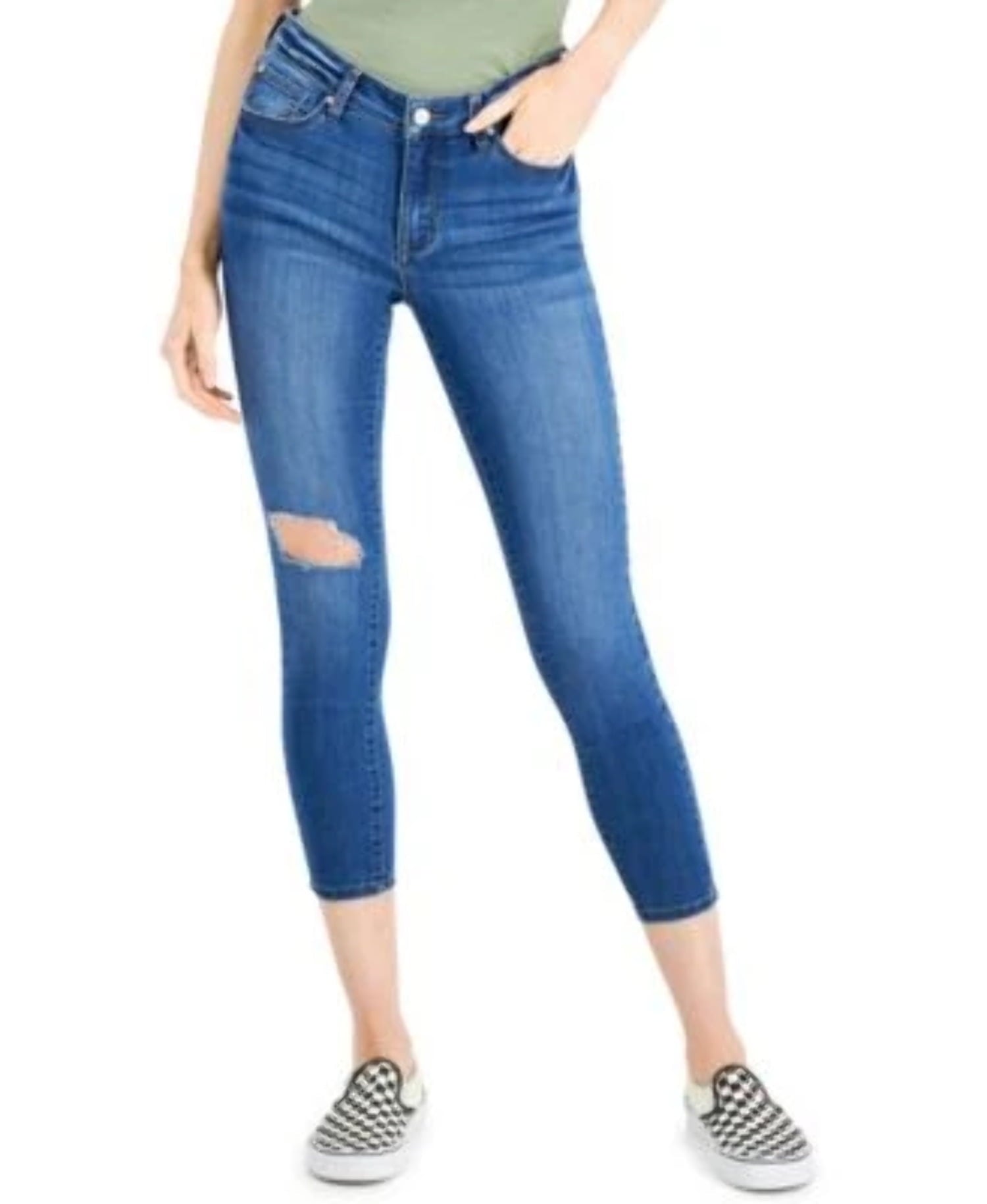 Juniors Celebrity Pink 5 Pocket Skinny Ankle Jeans 1