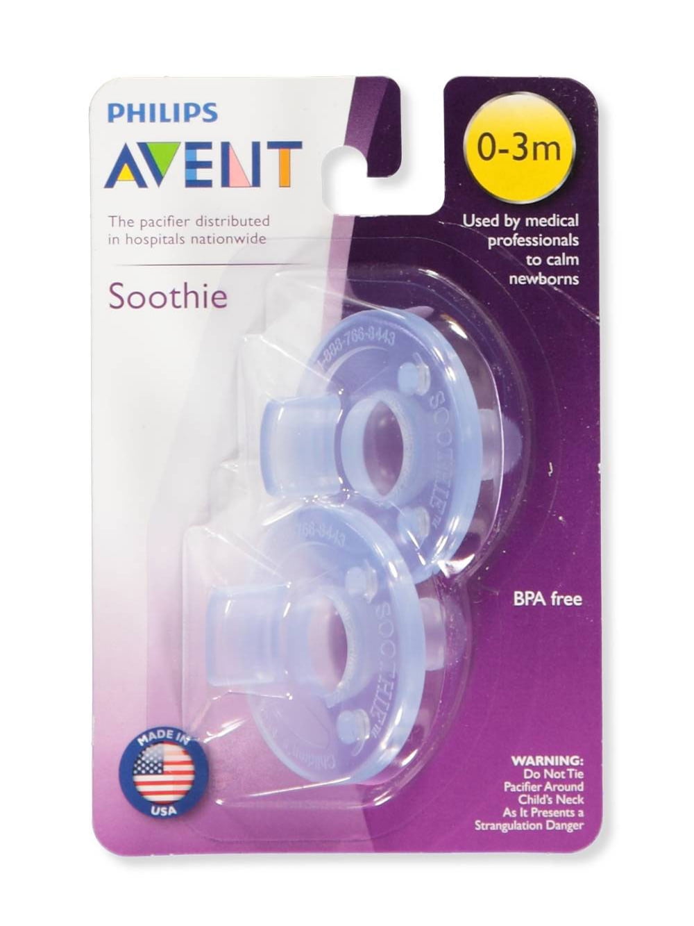 Avent Newborn Soothie 0+ months, Blue/Blue