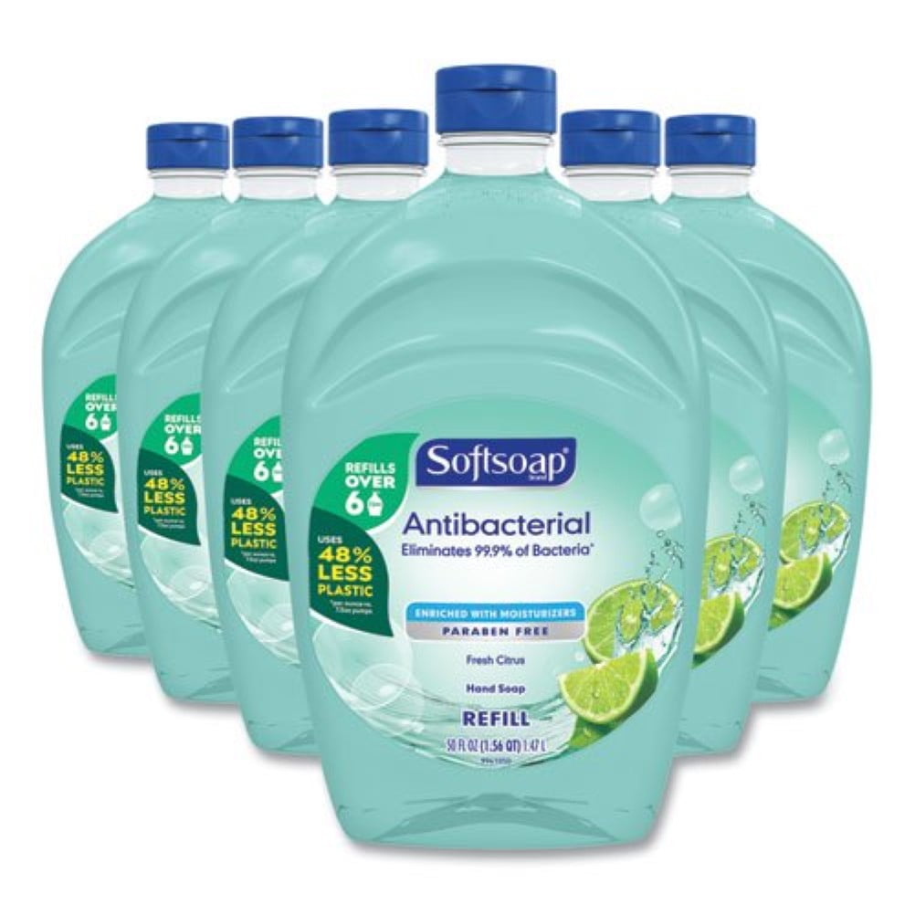 Antibacterial Liquid Hand Soap Refills, Fresh, Green, 50 Oz