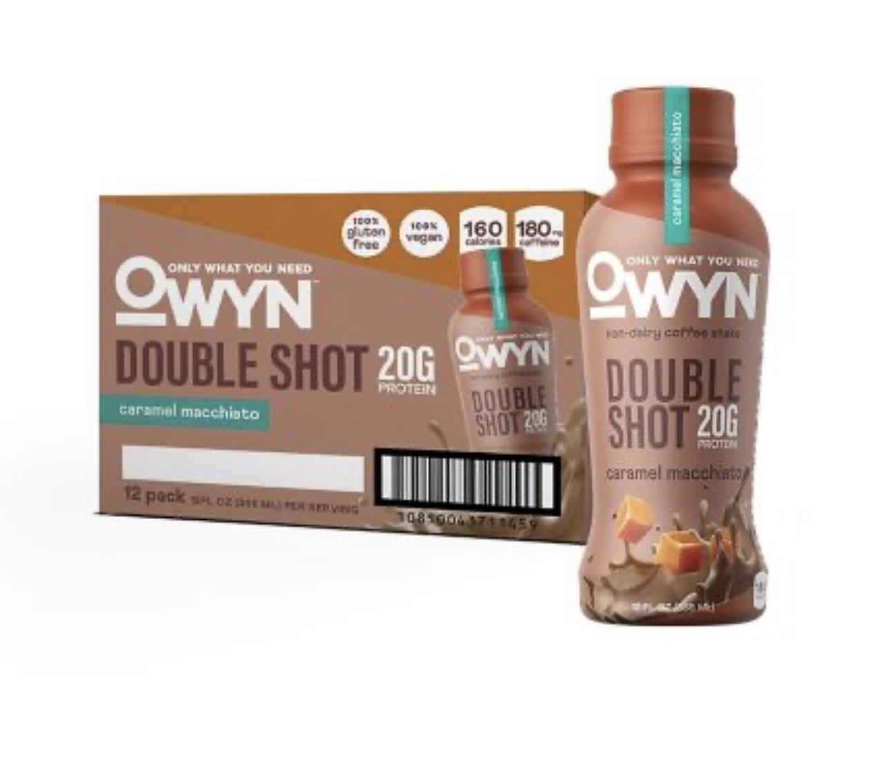 OWYN 20g Double Shot Caramel Macchiato Plant Protein Shake, 12 ct./12 oz.