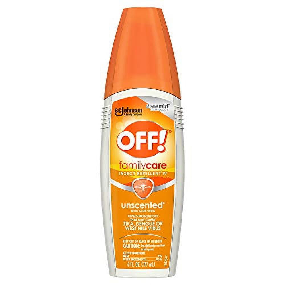 OFF! Family Care Insect & Mosquito Repellent, Unscented with Aloe-Vera,7% Deet 6 oz - Pack of 12