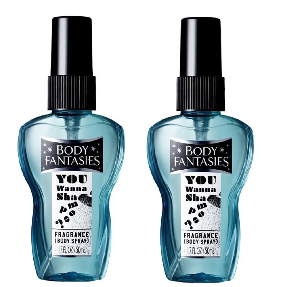 Body Fantasy Fragrance Body Spray, Yu Trap Shampoo 17 Fl oz (50 ml) (Pack of 2)