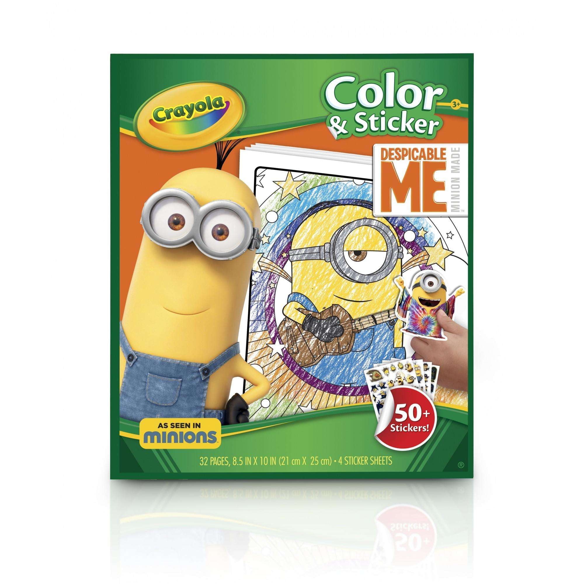 Crayola Despicable Me Coloring & Sticker Book, 32 Pages, 50+ Stickers